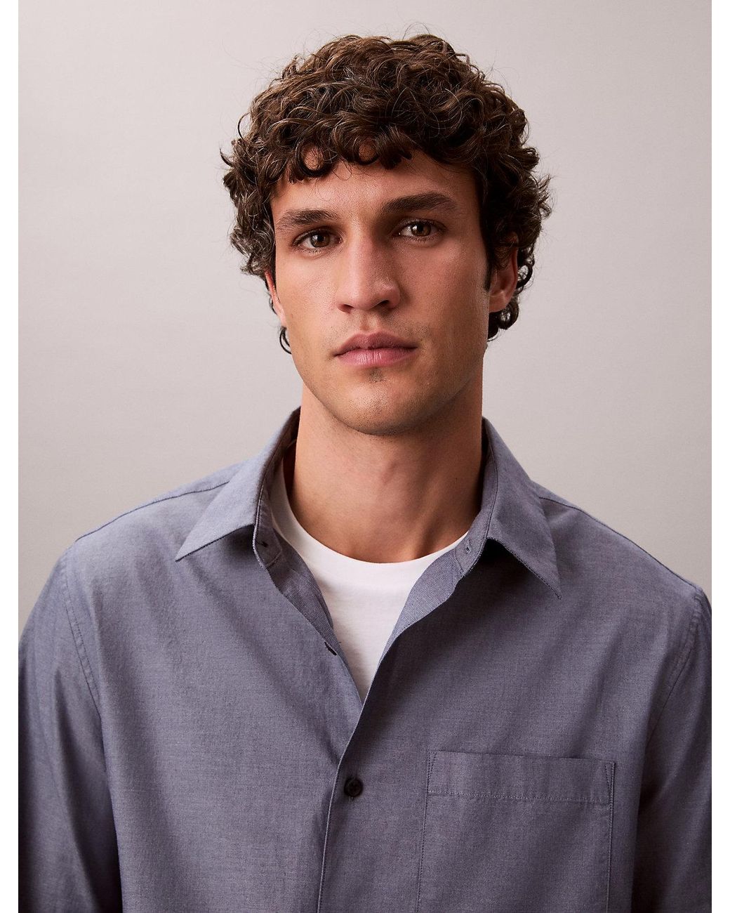 Camicia Button-Down Classica di Calvin Klein in Blue da Uomo