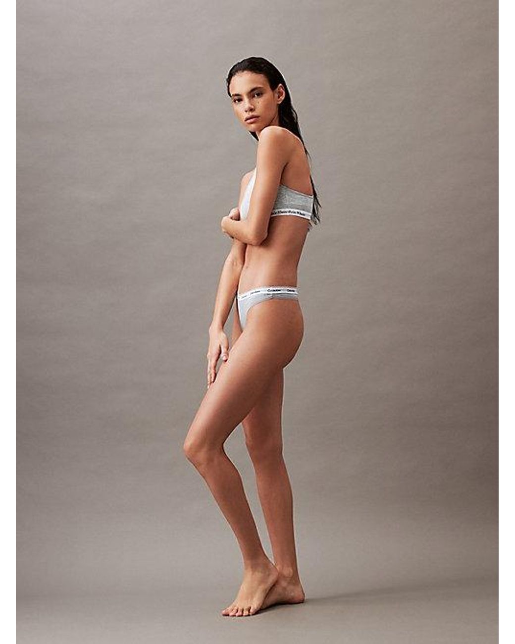 Calvin Klein White 3 Pack Thongs Icon Logo