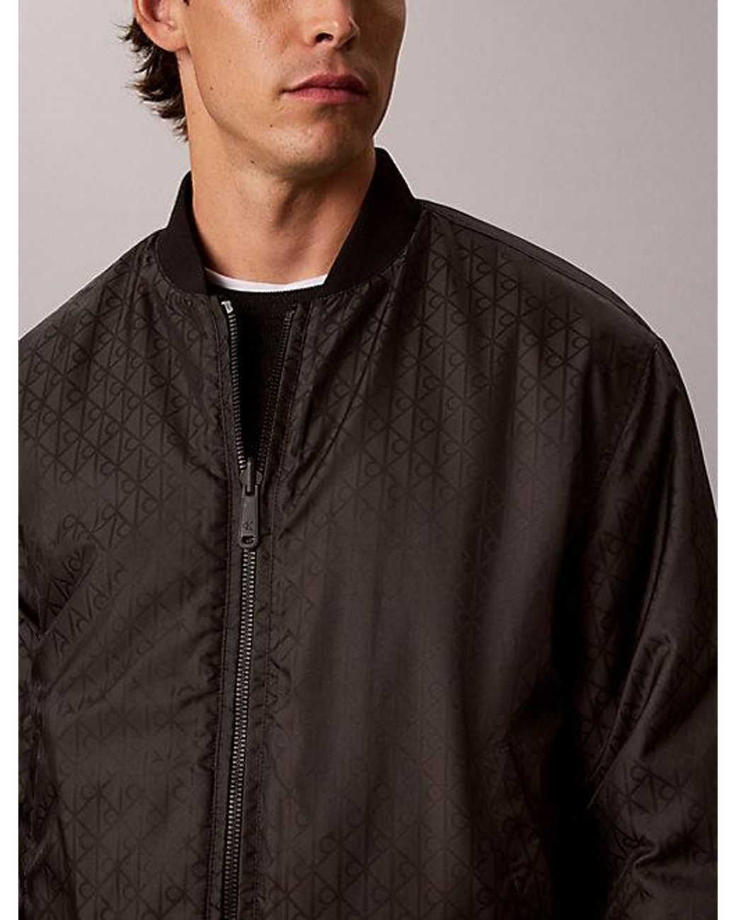 Calvin Klein Black Jeans Reversible Logo Quilted Jacket for men