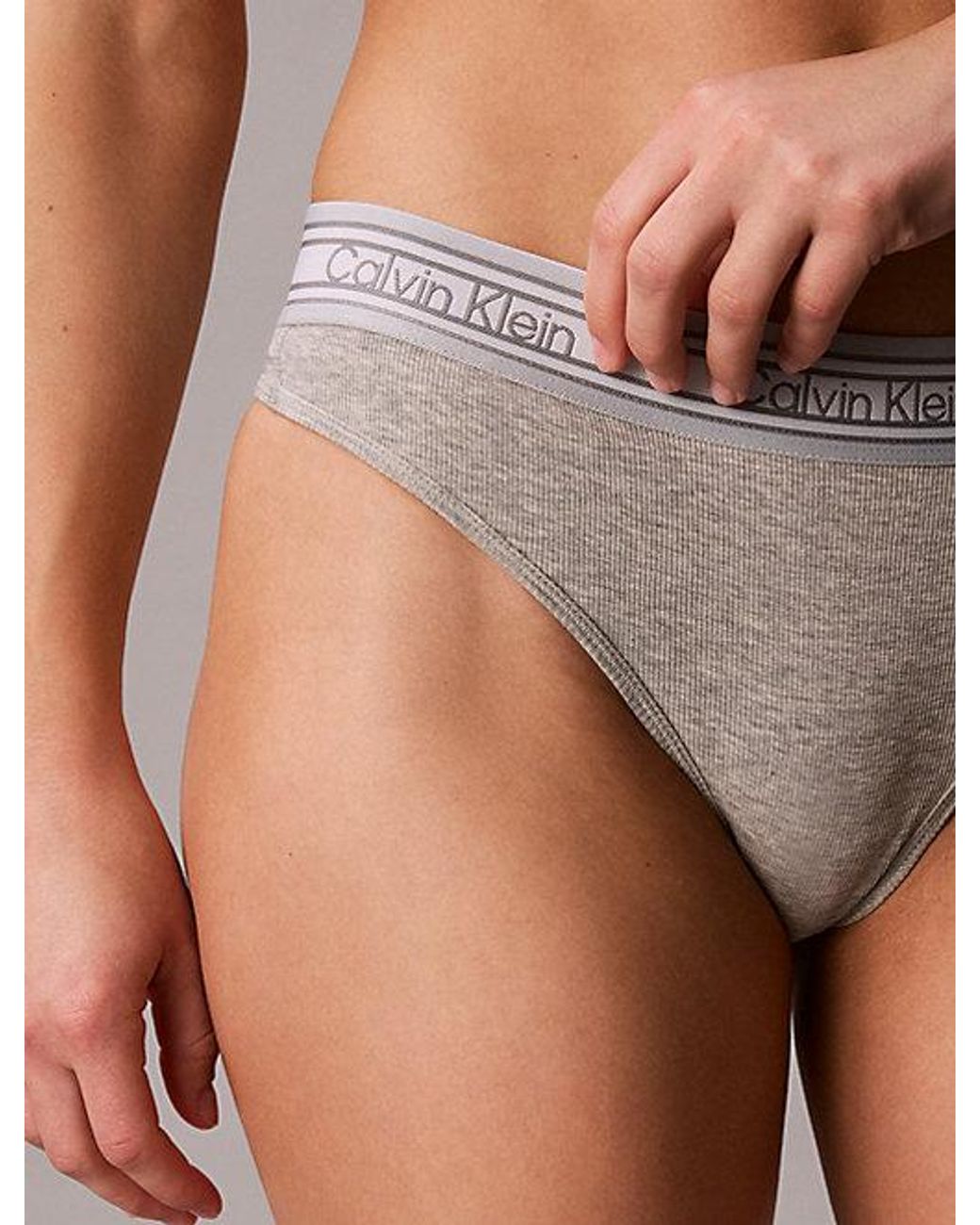 Calvin Klein Multicolor Thong Icon Cotton Modal Stripe Rib