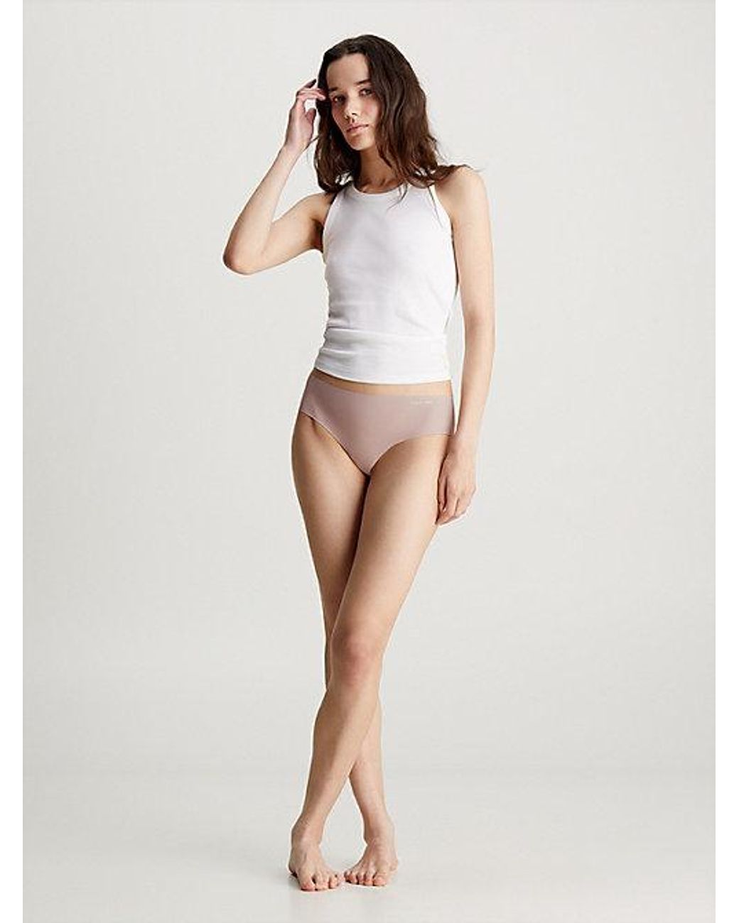 Calvin Klein Natural Hipster Panty Invisibles Microfibre Stretch