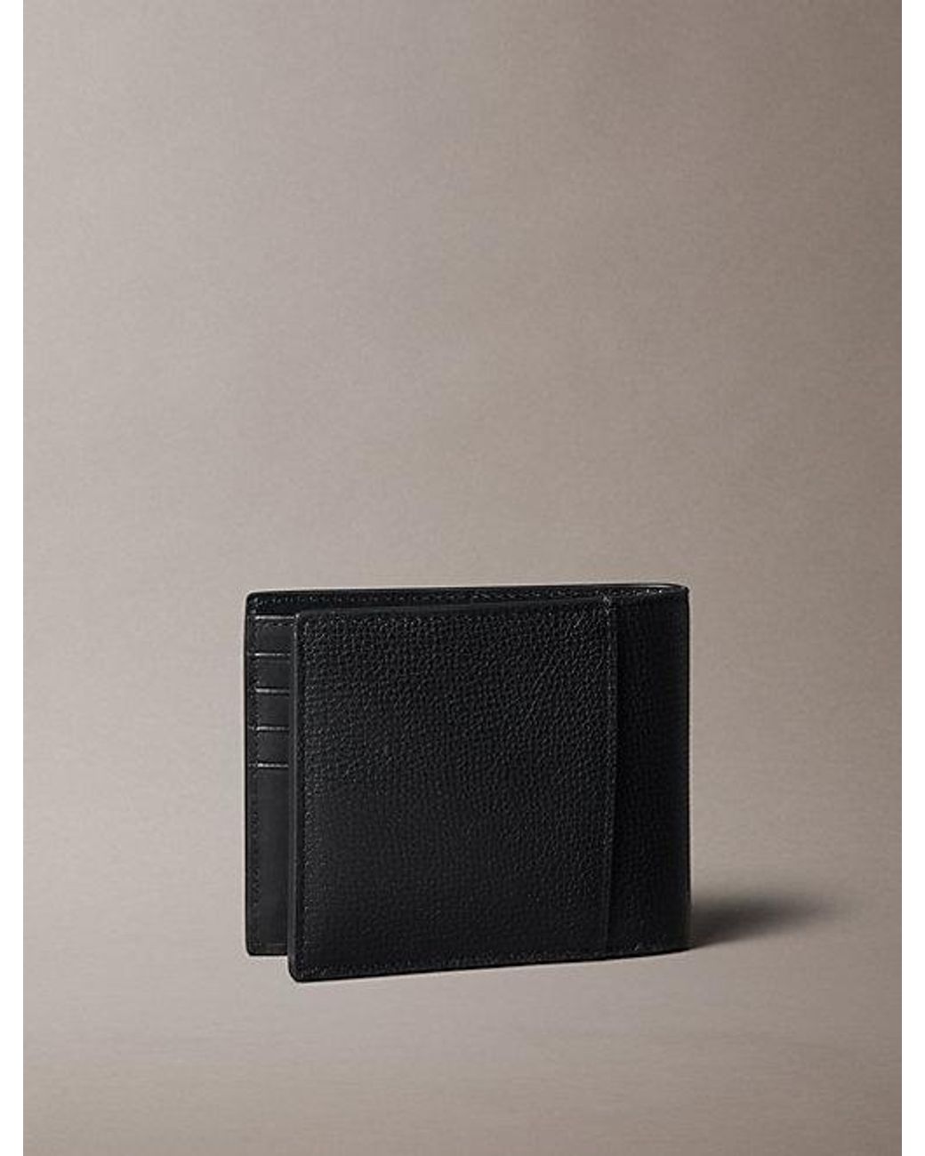 Calvin Klein Gray Leather Bifold Wallet for men