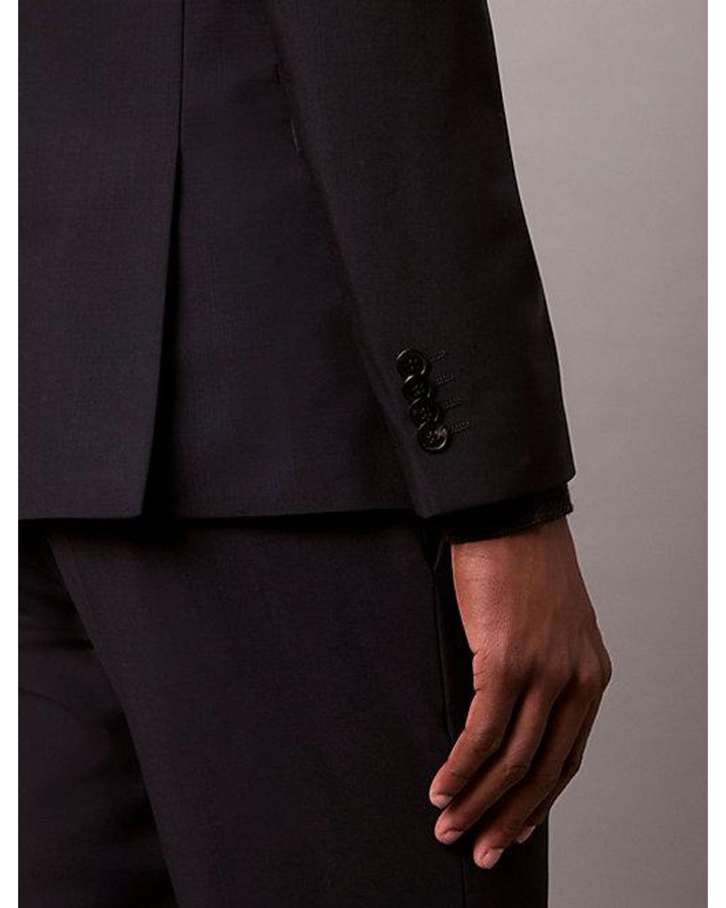 Calvin Klein Wollen Stretch Blazer Met Slim Fit in het Black voor heren