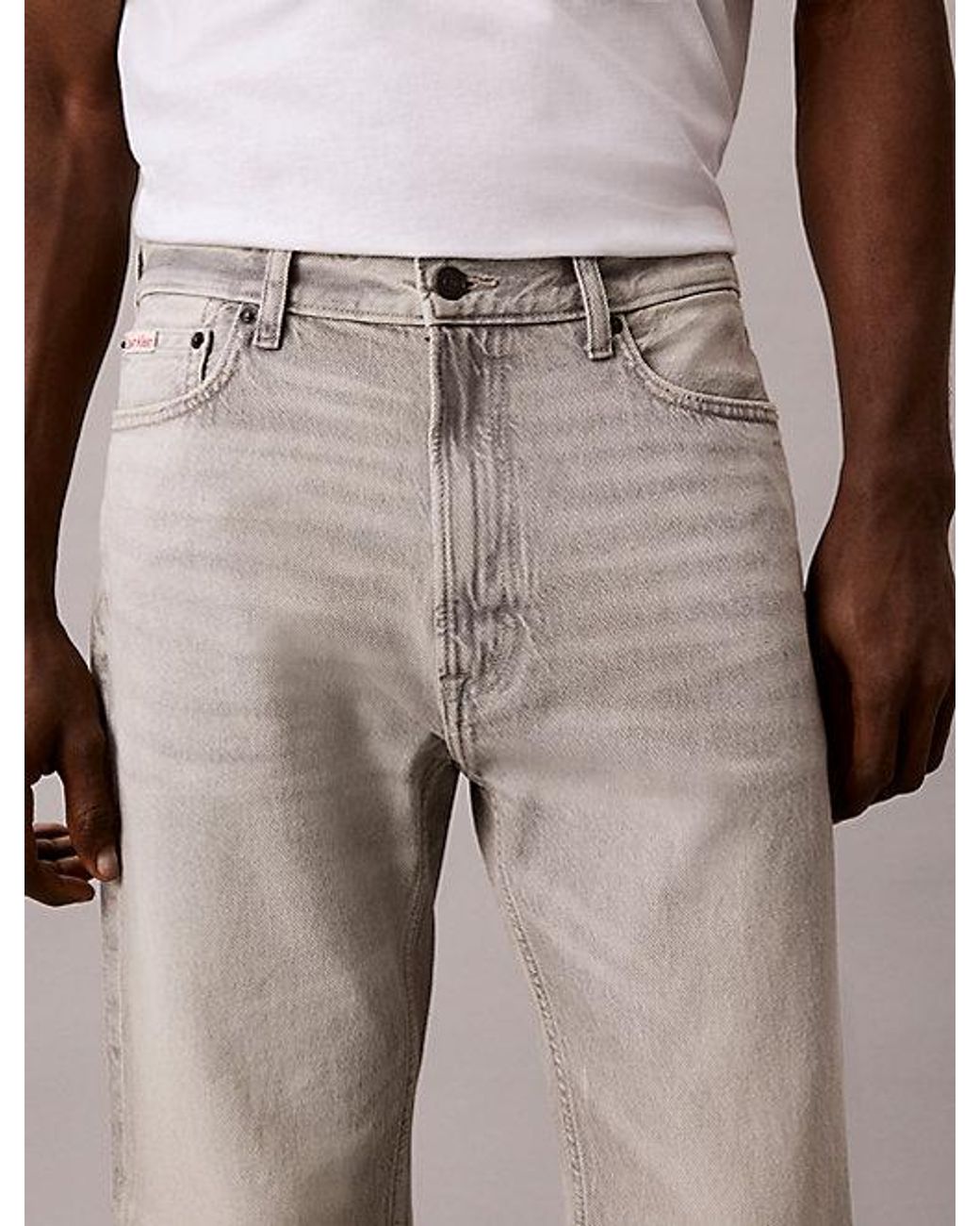 Calvin Klein Gray Jeans Standard Straight Jeans for men