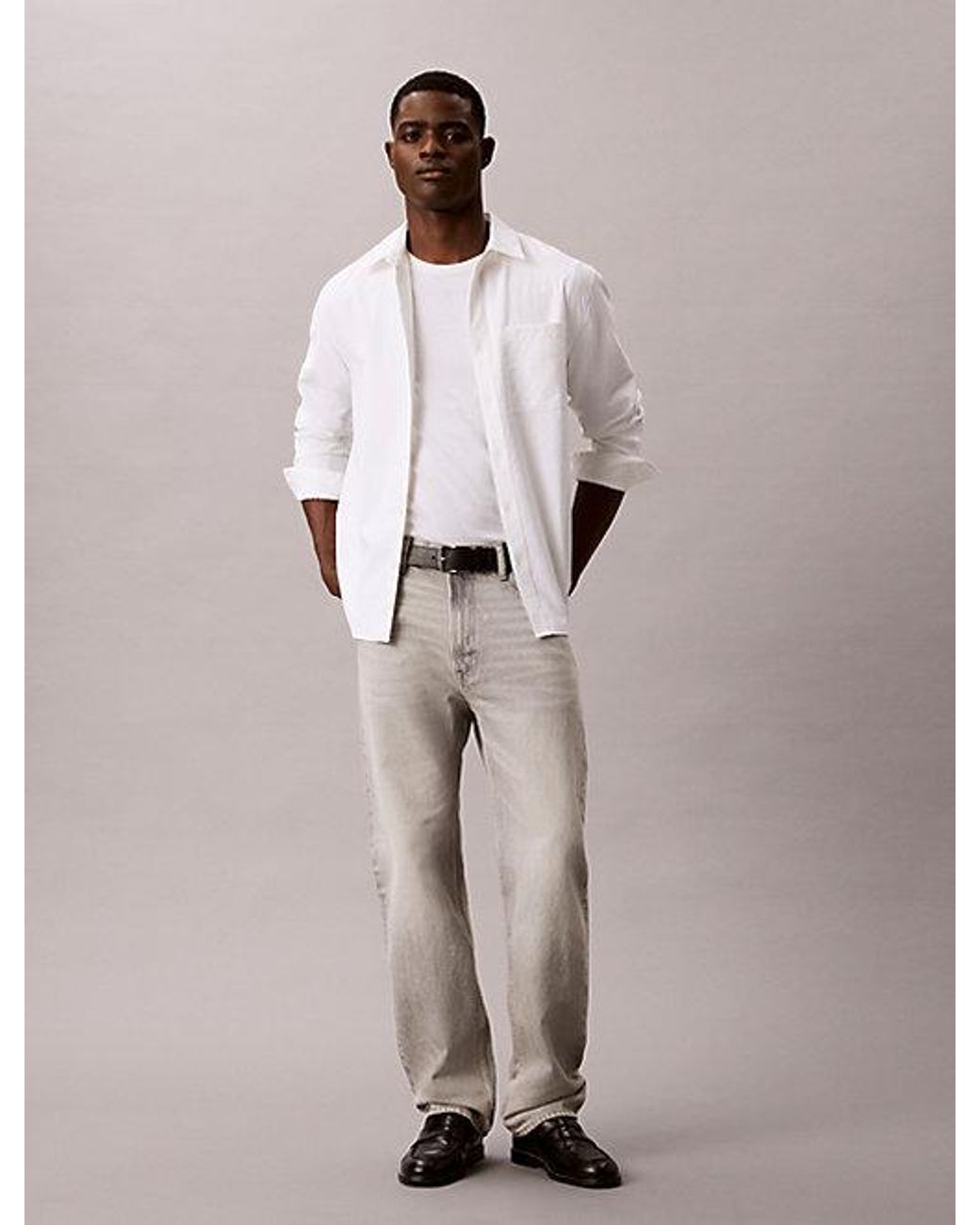 Calvin Klein Gray Jeans Standard Straight Jeans for men
