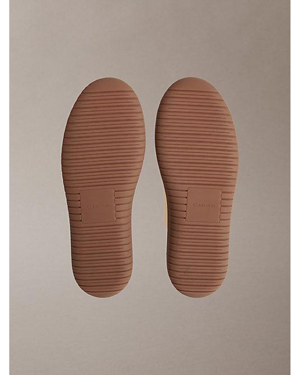 Calvin Klein Brown Smooth Leather Hybrid Trainers