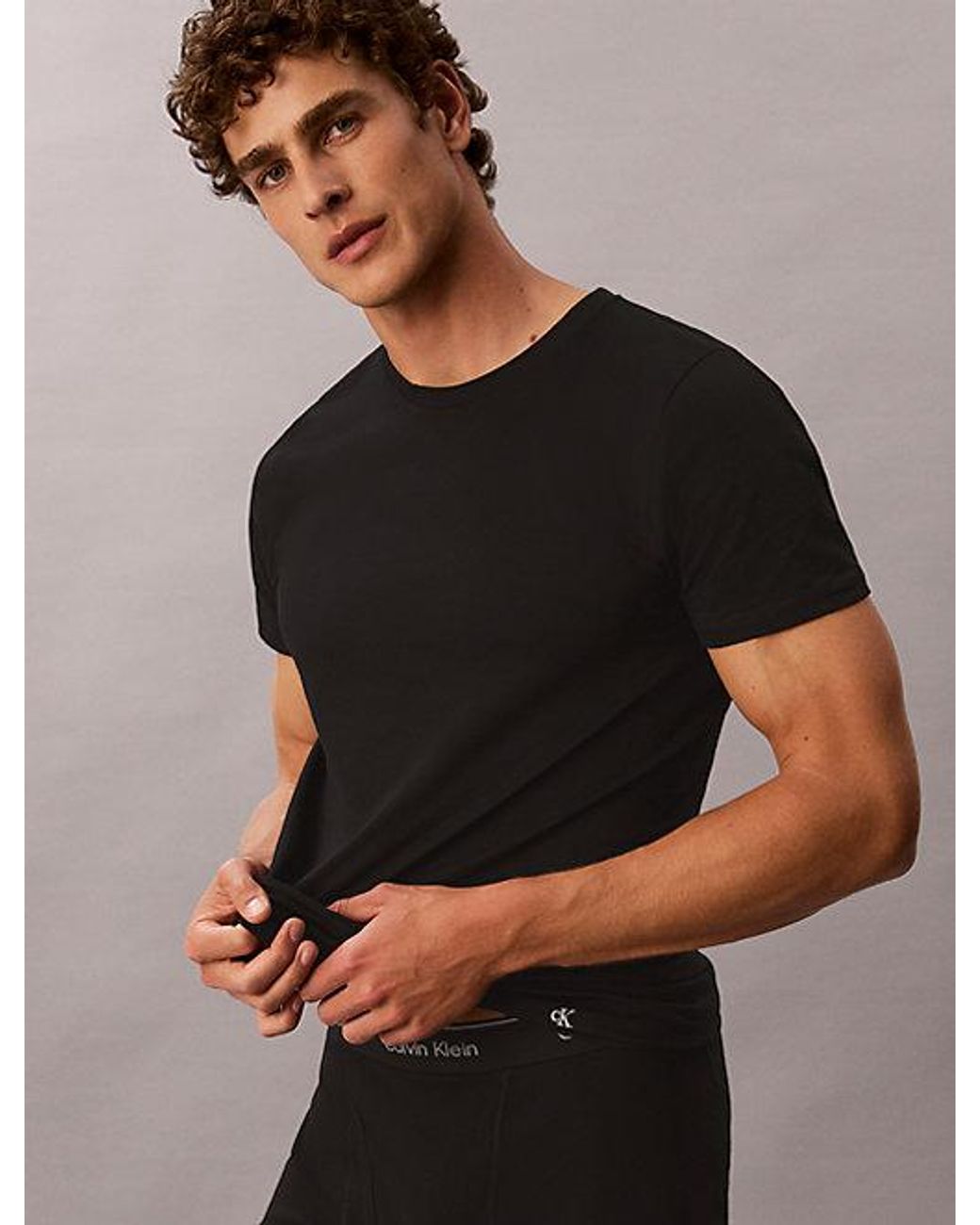 Calvin Klein Multicolor 5 Pack T-Shirts 100 Cotton for men