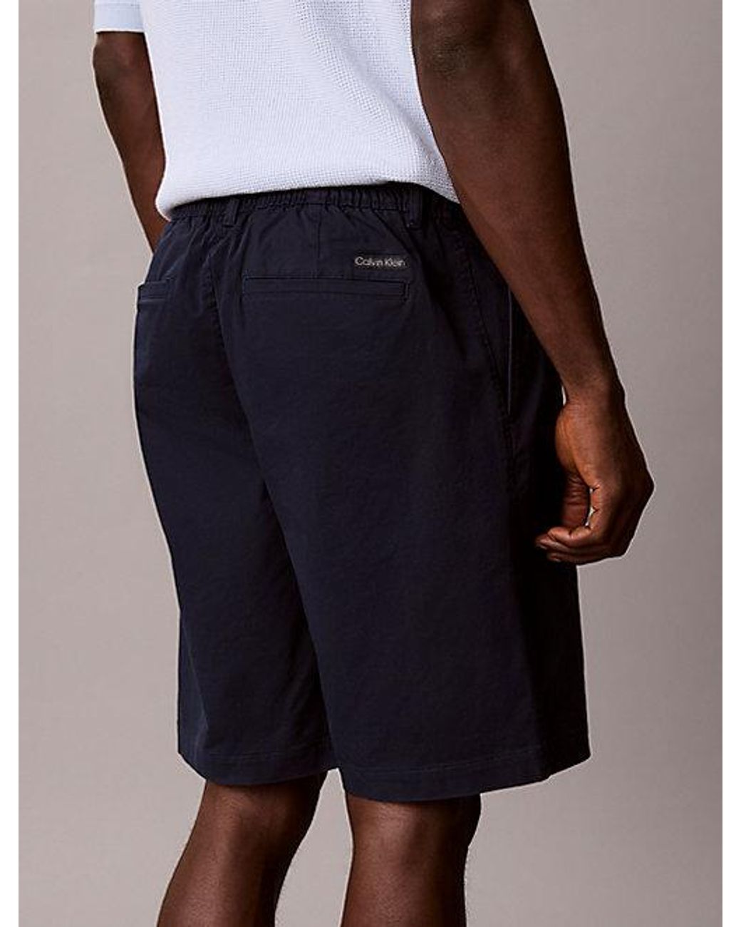 Calvin Klein Multicolor Jeans Cotton Twill Chino Shorts for men