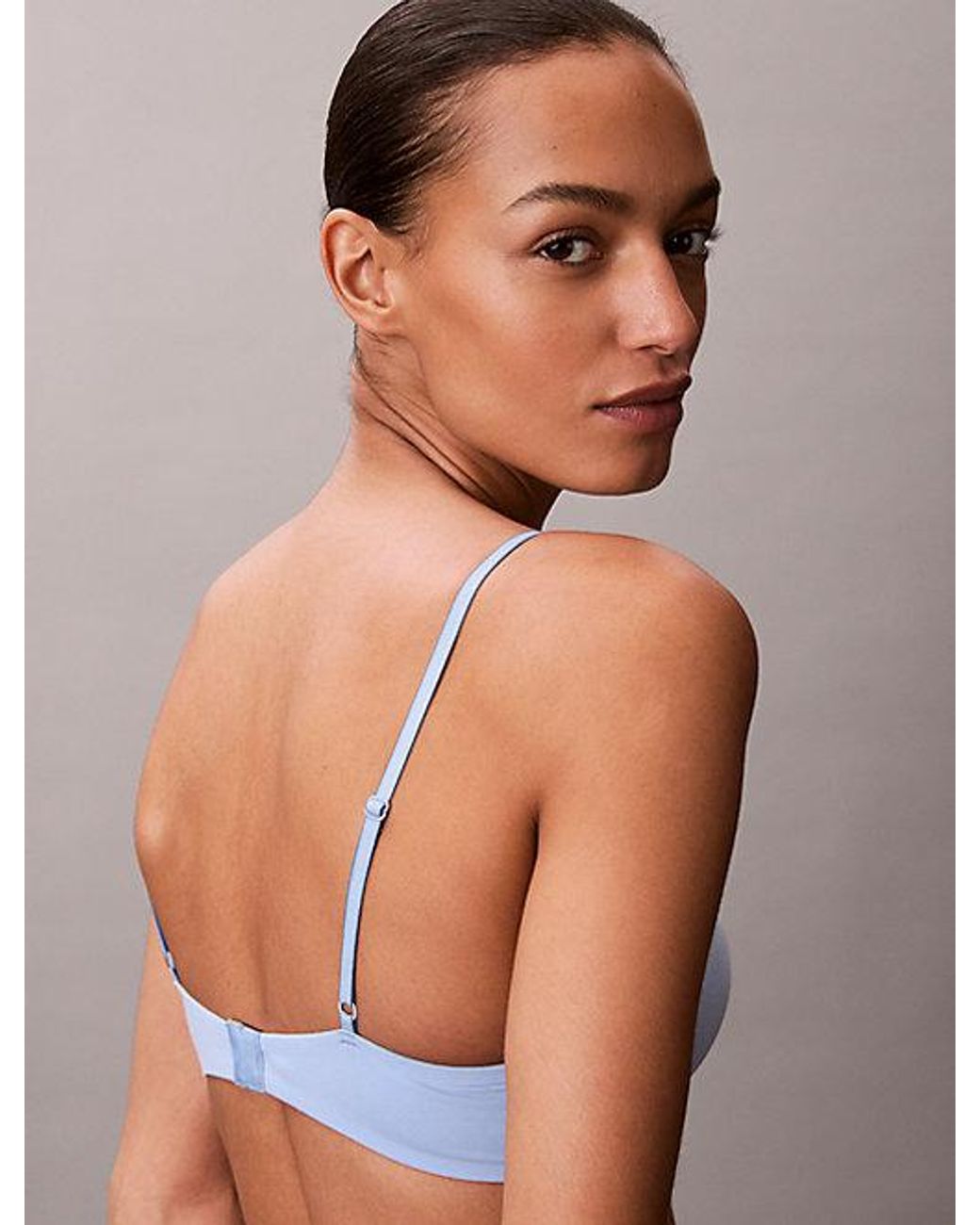 Calvin Klein Blue Demi T-Shirt Bra Cotton Modal Bare