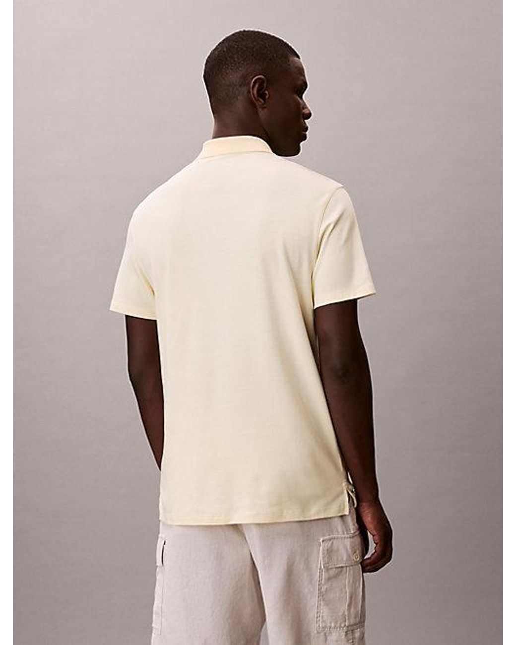 Calvin Klein Natural Pima Cotton Polo Shirt for men
