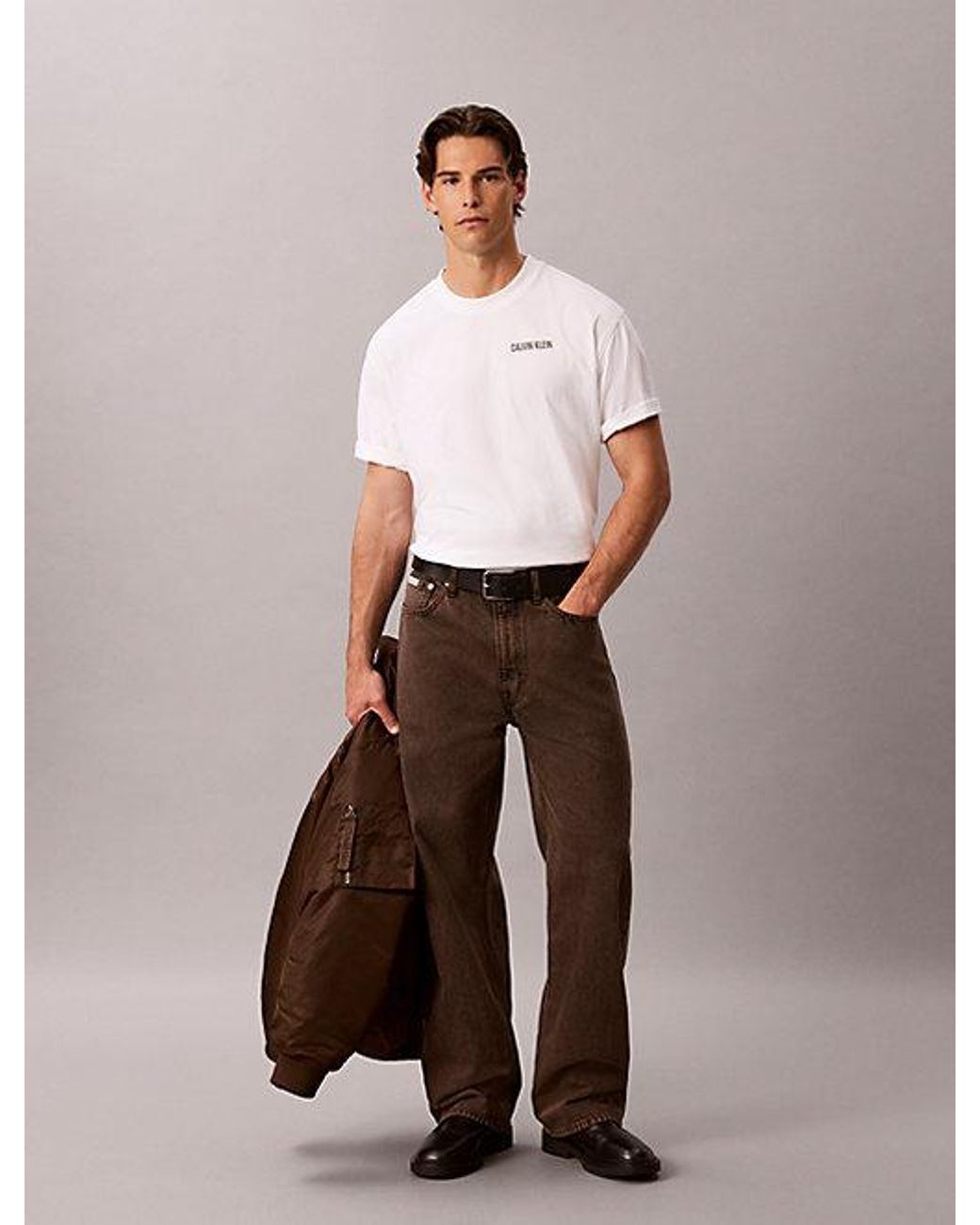 Calvin Klein Multicolor Jeans Relaxed Calvins Or Nothing Graphic T-Shirt for men