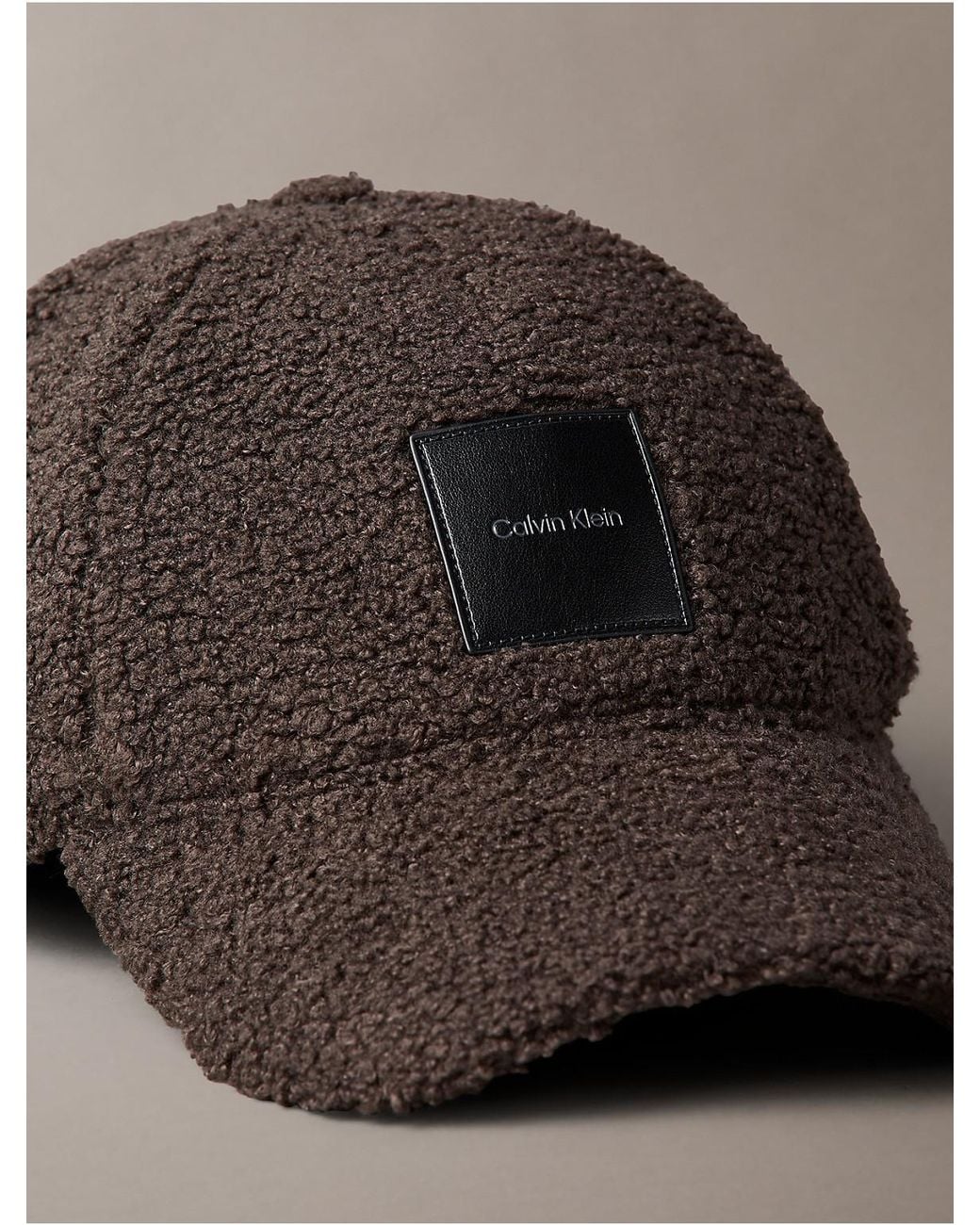 Calvin Klein Brown Sherpa Baseball Cap