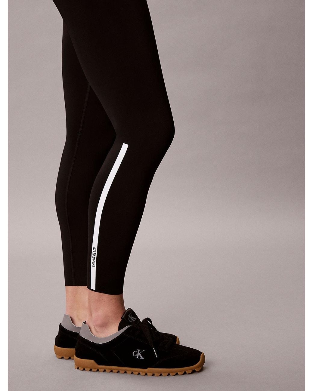 Legging Da Palestra 7/8 A Vita Alta Ad Asciugatura Rapida di Calvin Klein in Black