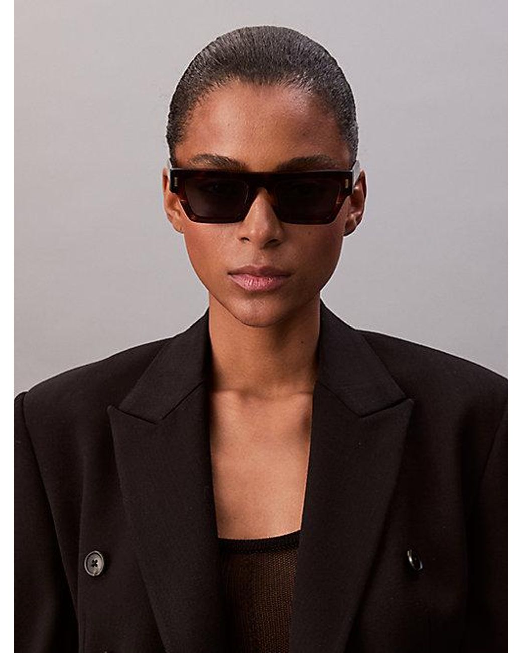 Calvin Klein Blue Modified Rectangle Sunglasses Ck25510S
