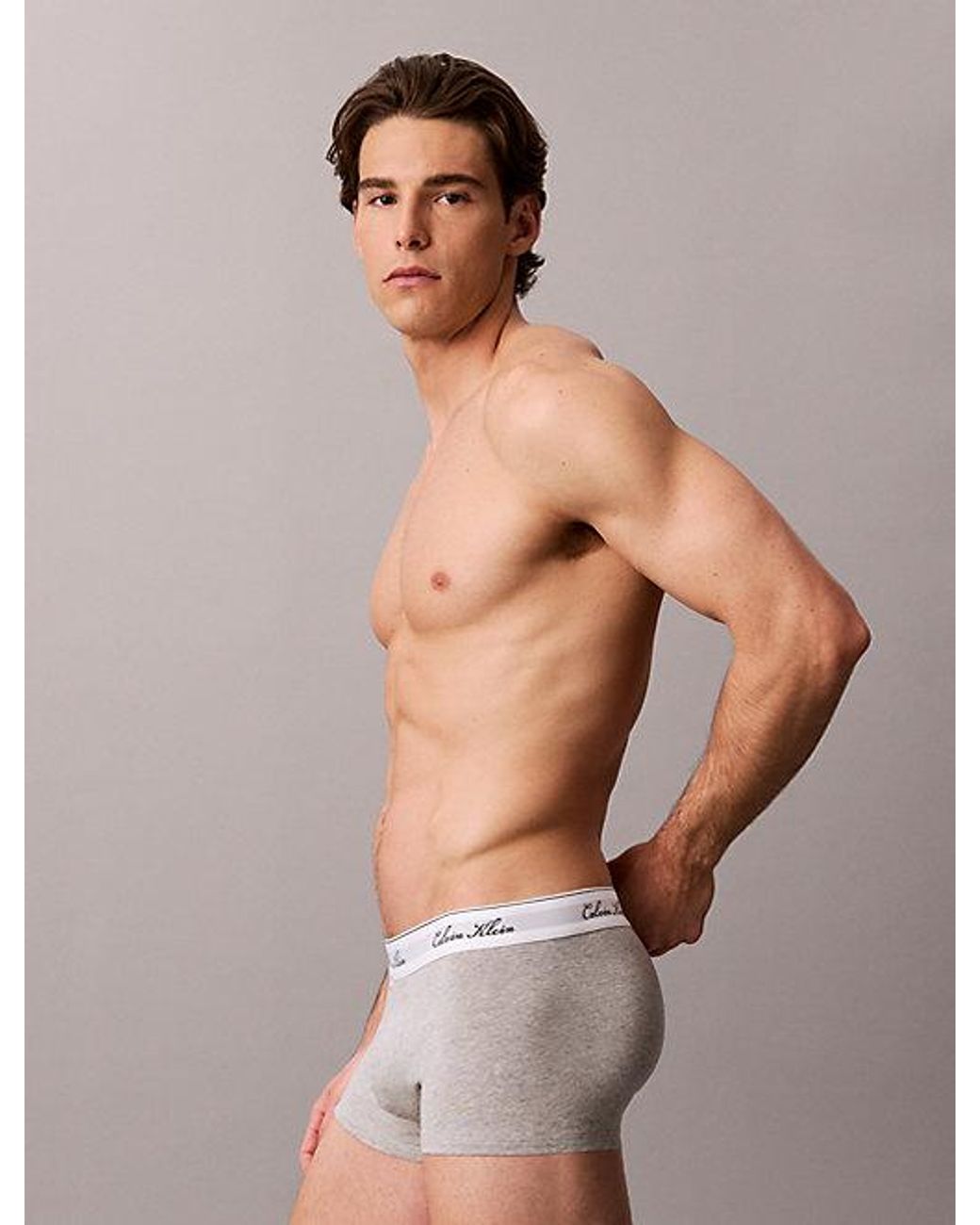 Calvin Klein Blue 3 Pack Low Rise Trunks Icon Cotton for men