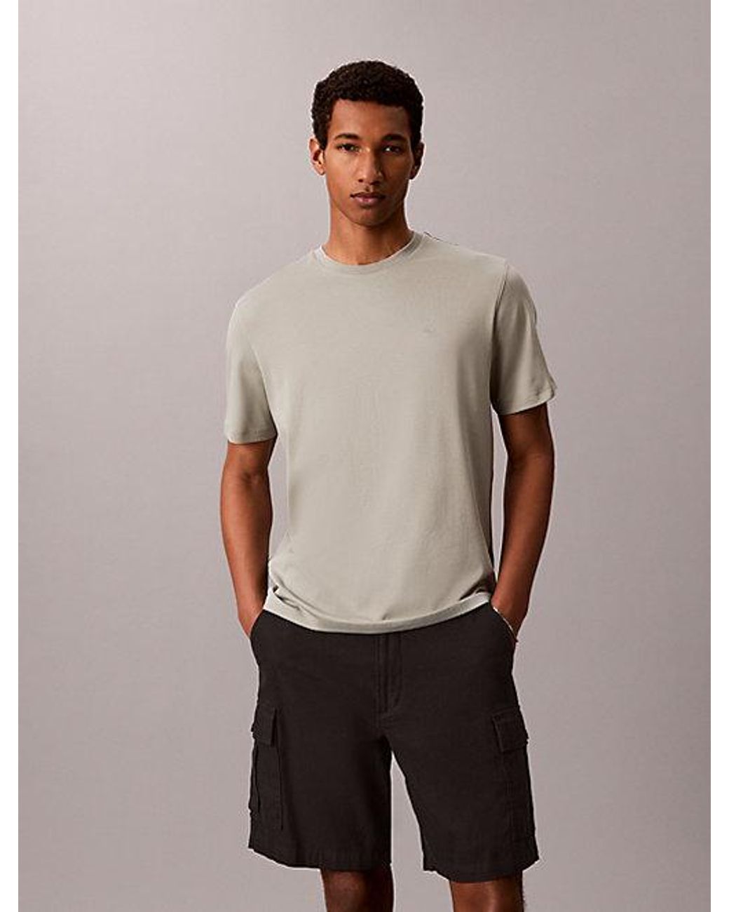 Calvin Klein Gray Supima Cotton T-Shirt for men