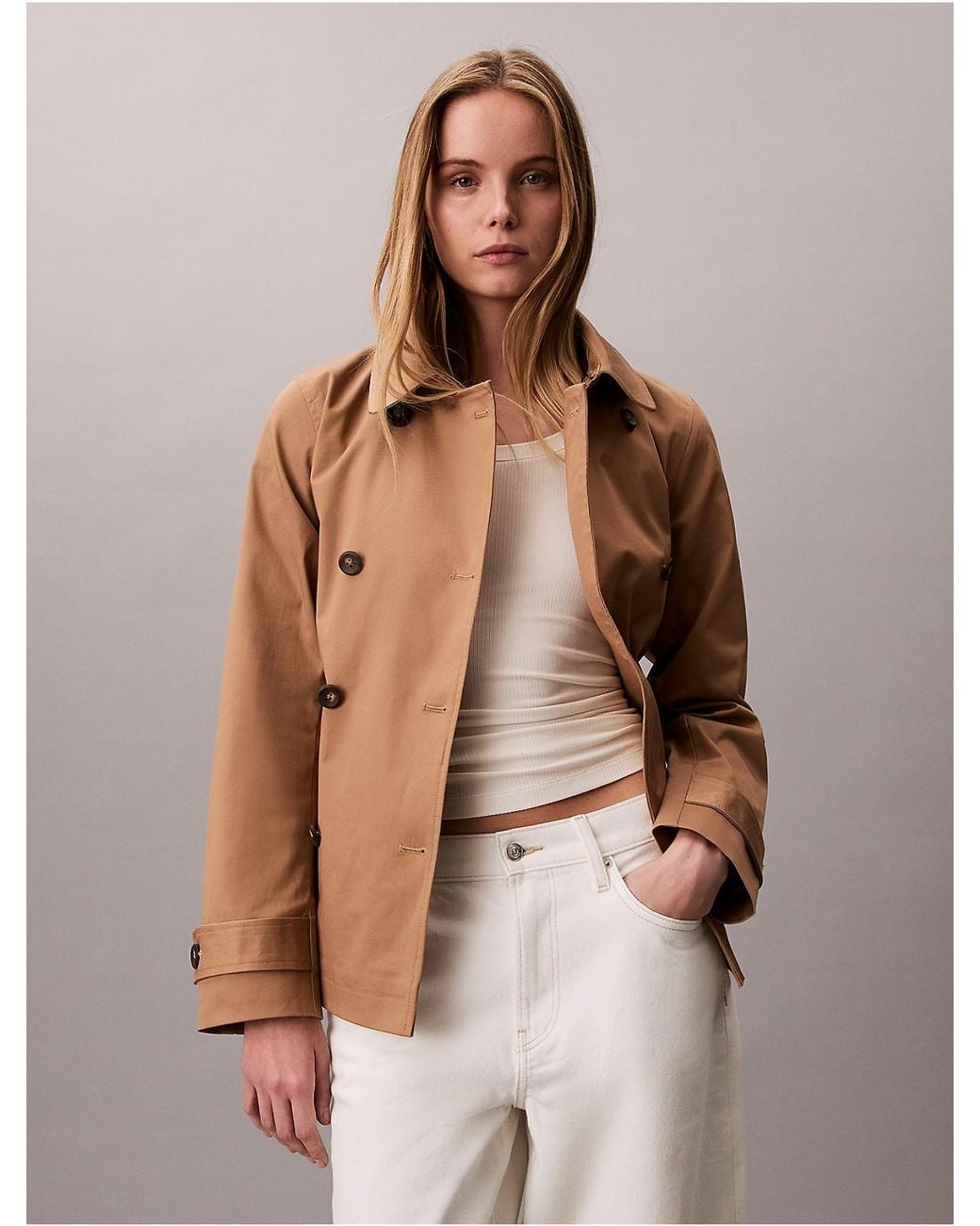 Calvin Klein Multicolor Short Trench Coat