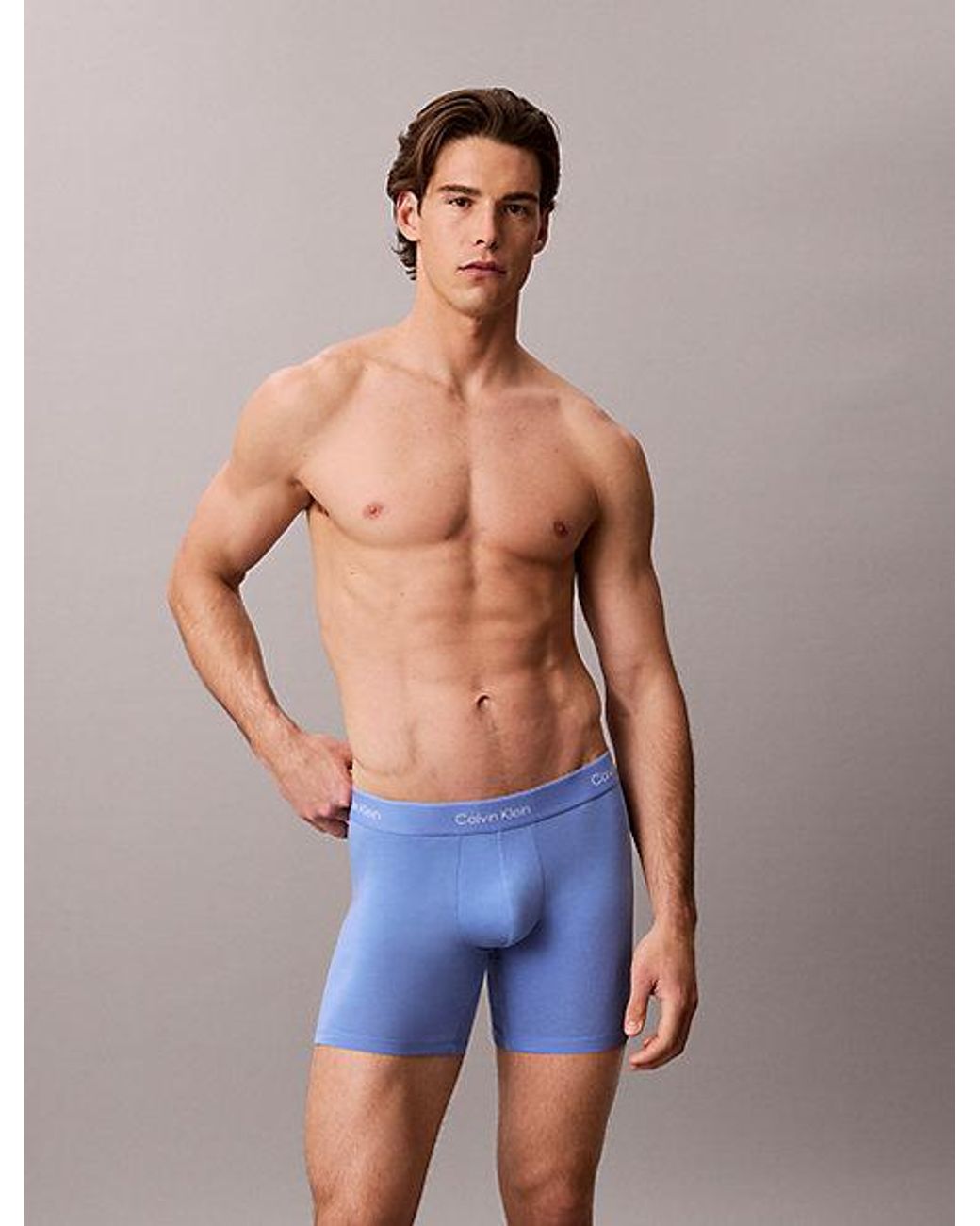 Calvin Klein Blue 3 Pack Boxer Briefs for men