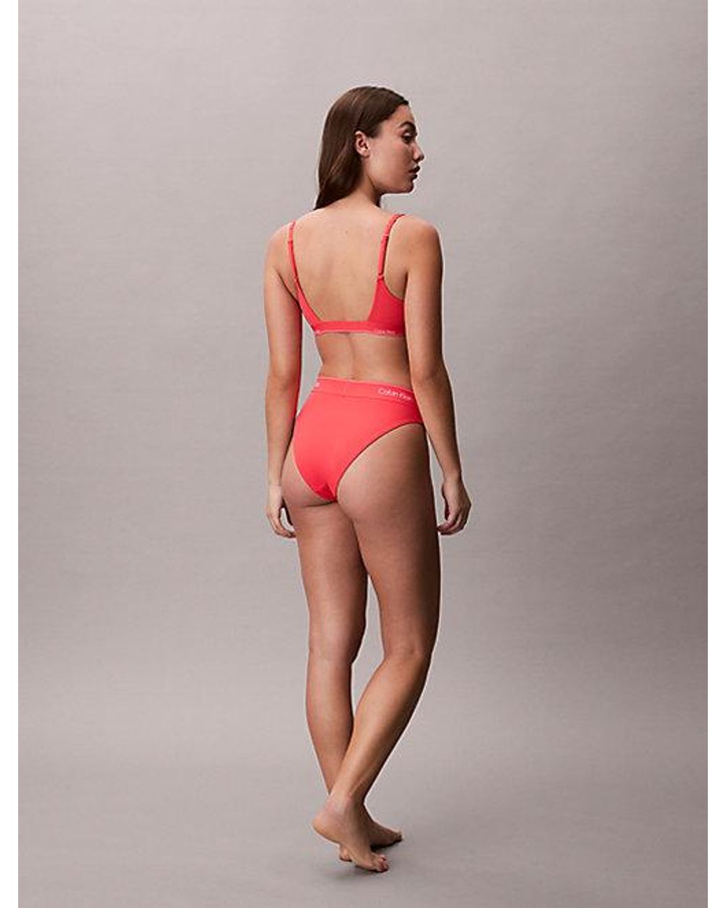 Calvin Klein Bralette Bikinitop in het Red
