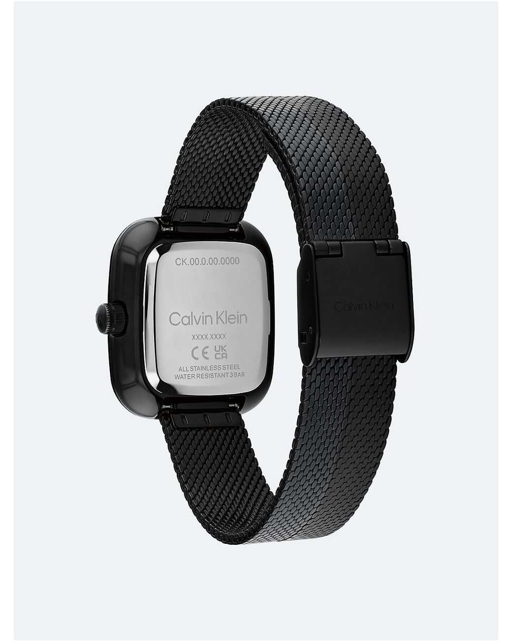 Calvin Klein Black Curved Mesh Watch