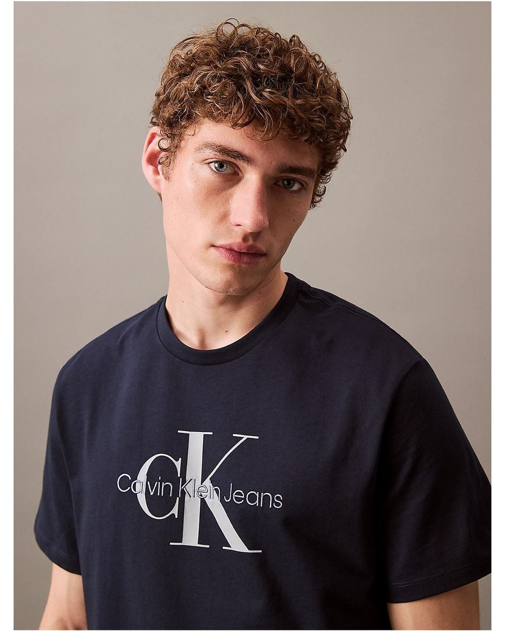 Calvin Klein Blue Calvin Klein Monologo Tee for men