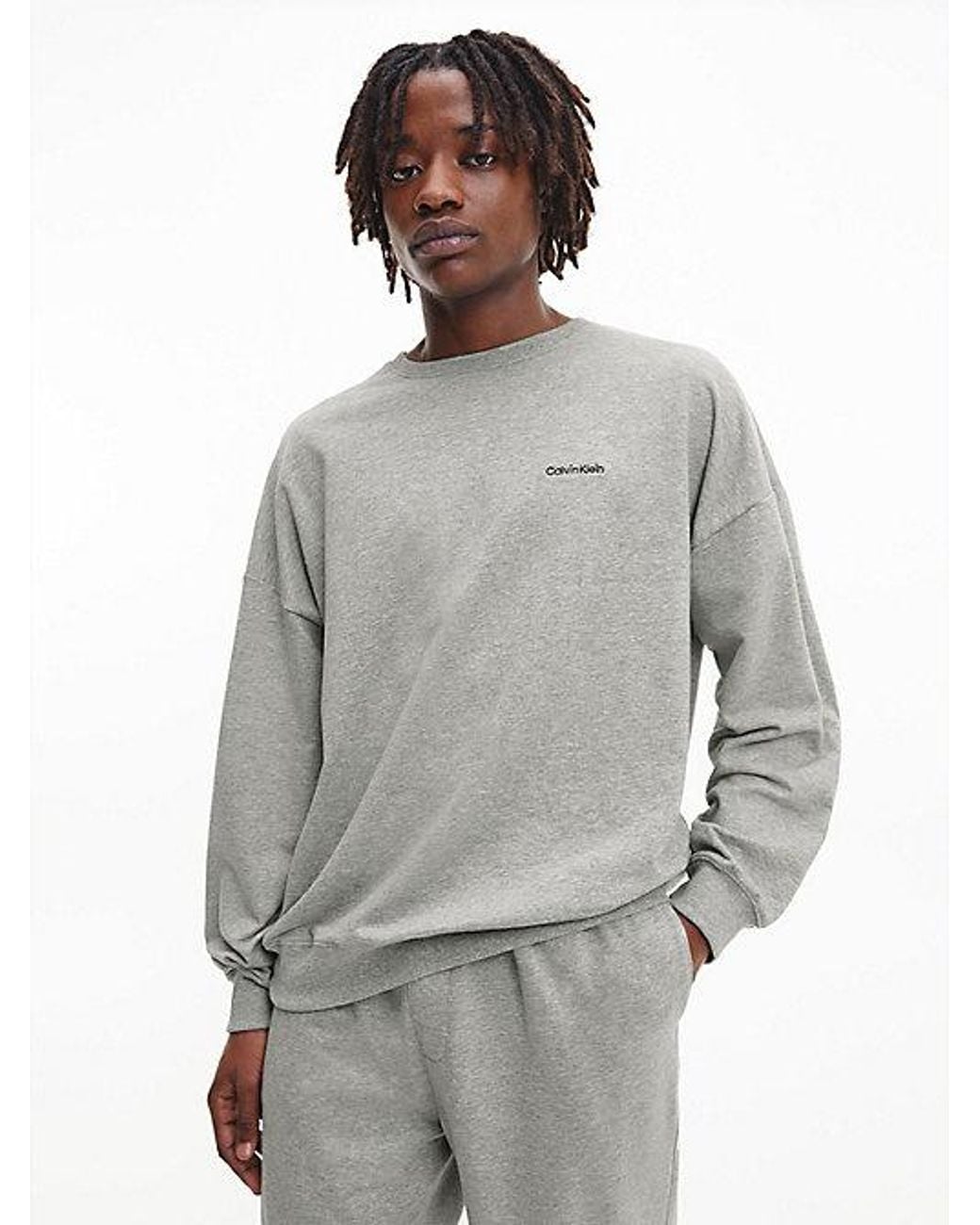 Calvin Klein Gray Lounge Sweatshirt Modern Cotton for men