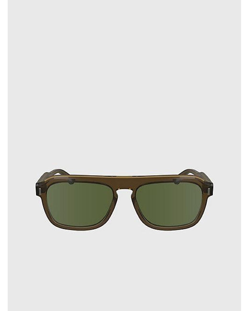 Calvin Klein Green Modified Rectangle Sunglasses for men