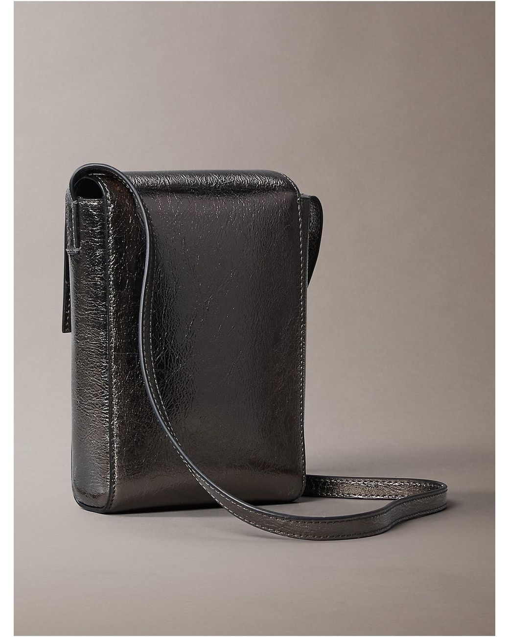 Calvin Klein Minimal Monogram Reflective Phone Crossbody Bag