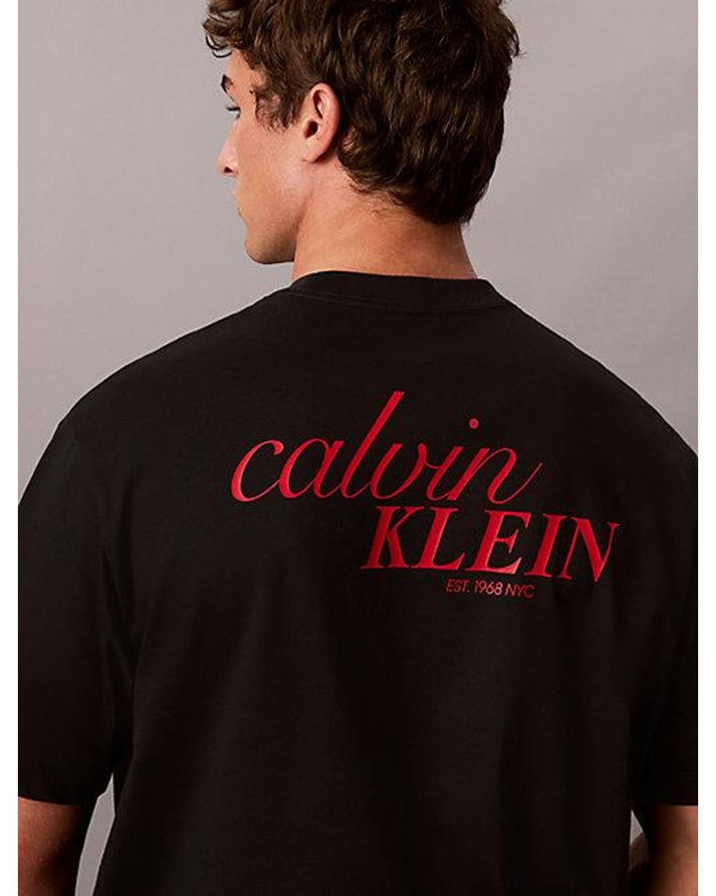 Calvin Klein Black Jeans Heavy Jersey Back Logo T-Shirt for men