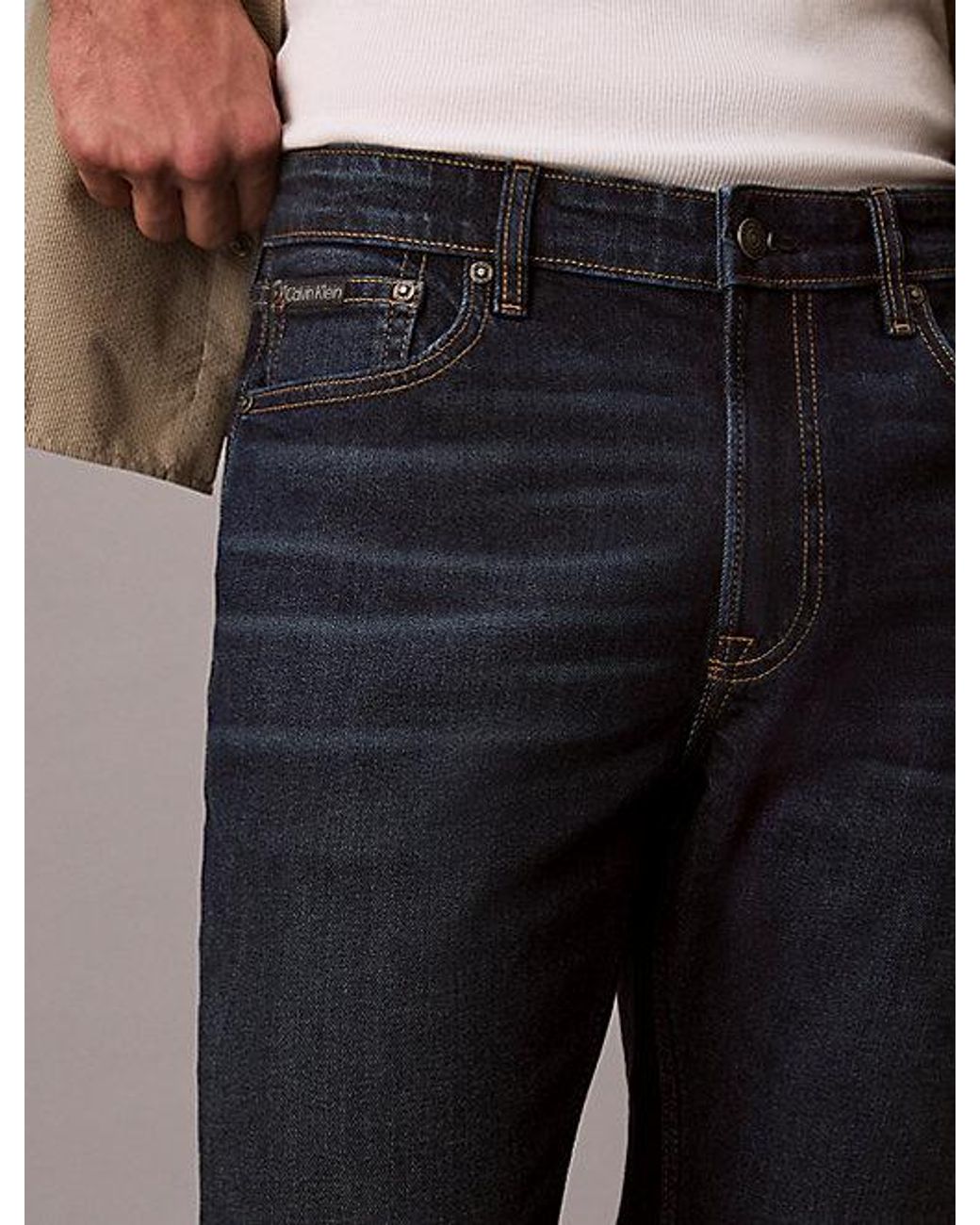 Calvin Klein Natural Slim Tapered Jeans for men