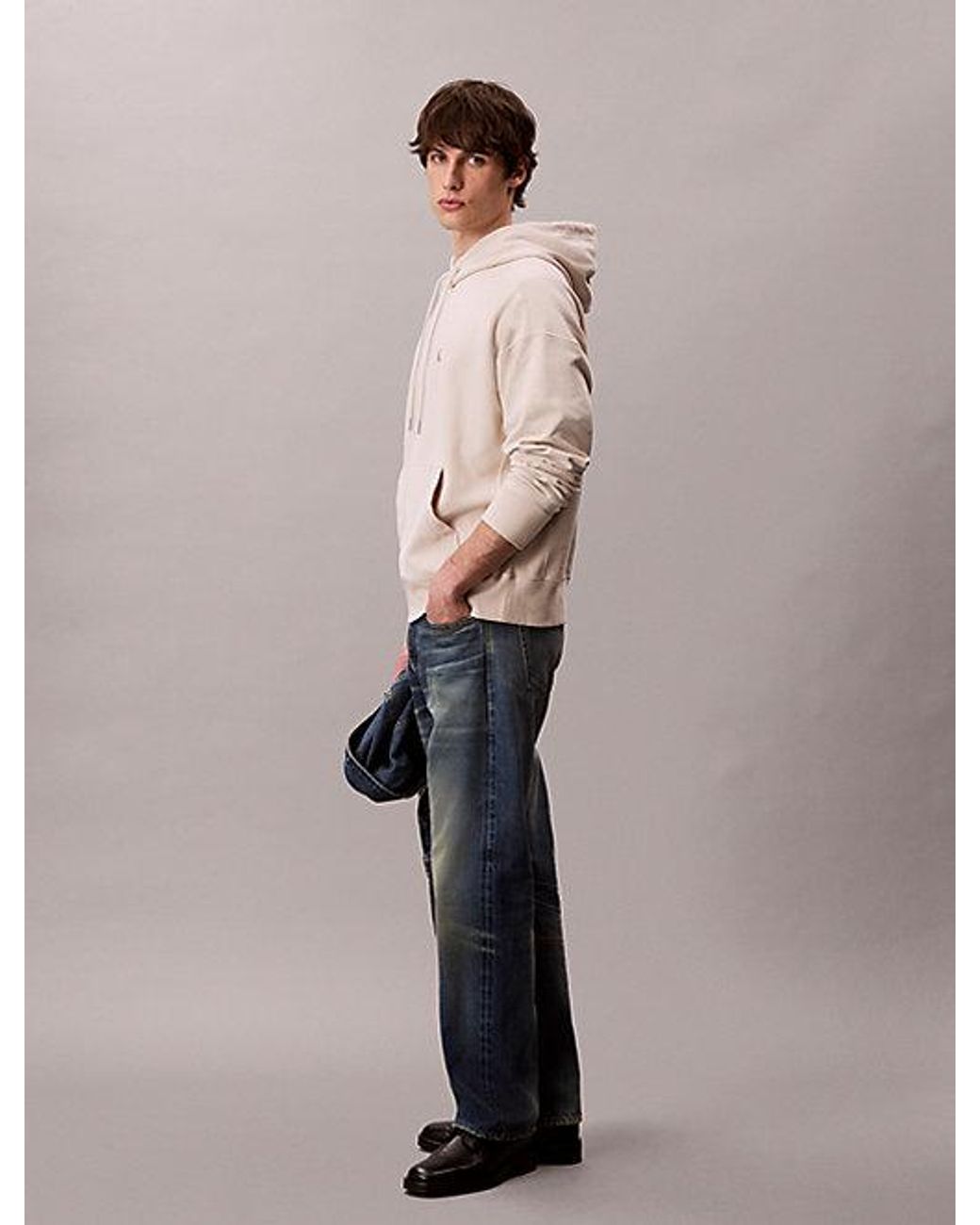 Calvin Klein Natural Jeans Relaxed Monogram Hoodie for men