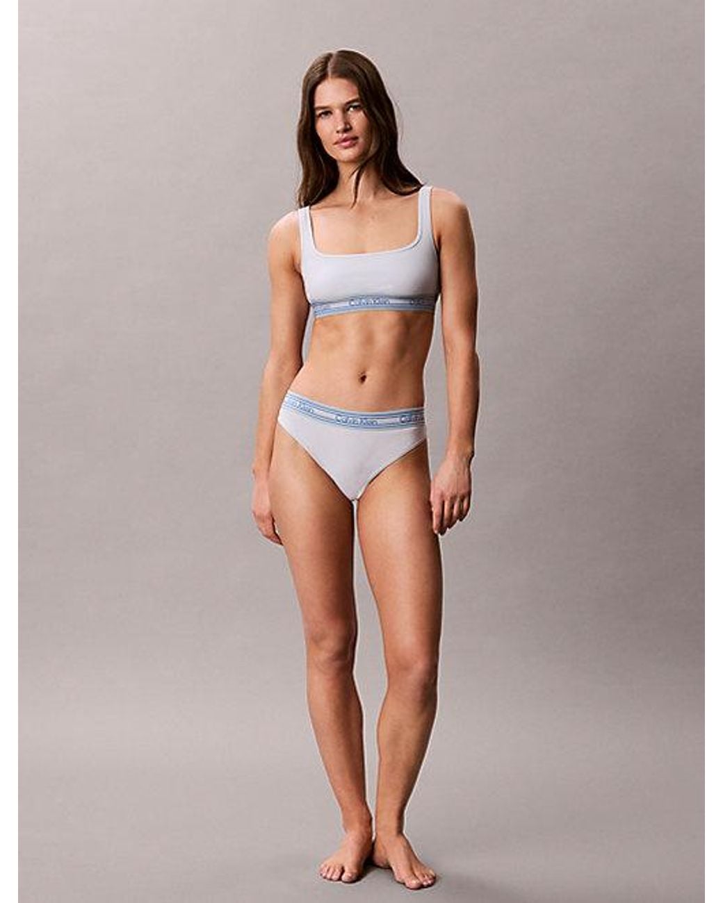 Calvin Klein Multicolor Thong Icon Cotton Modal Stripe Rib
