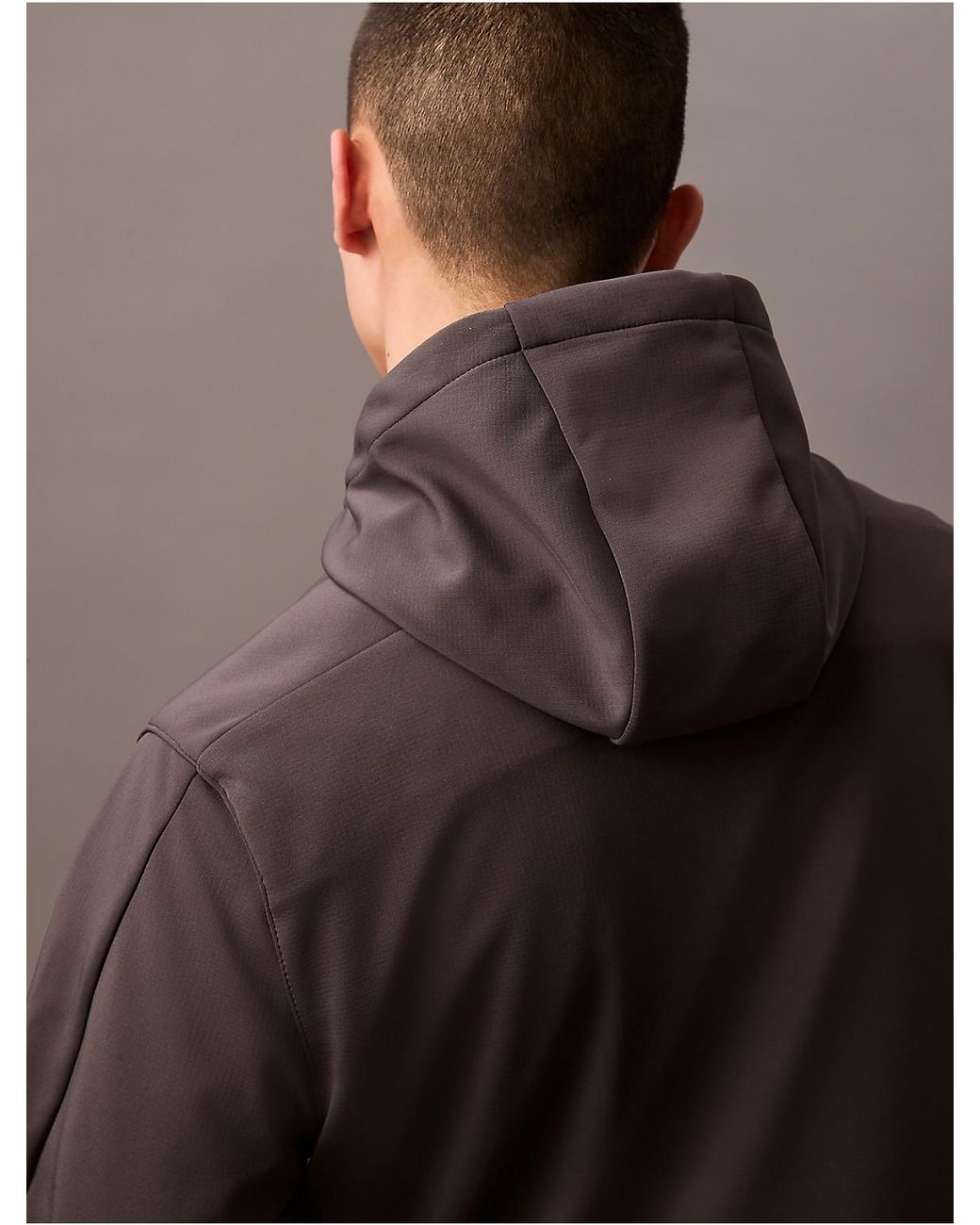 Calvin Klein Gray Lined Soft Shell Jacket for men
