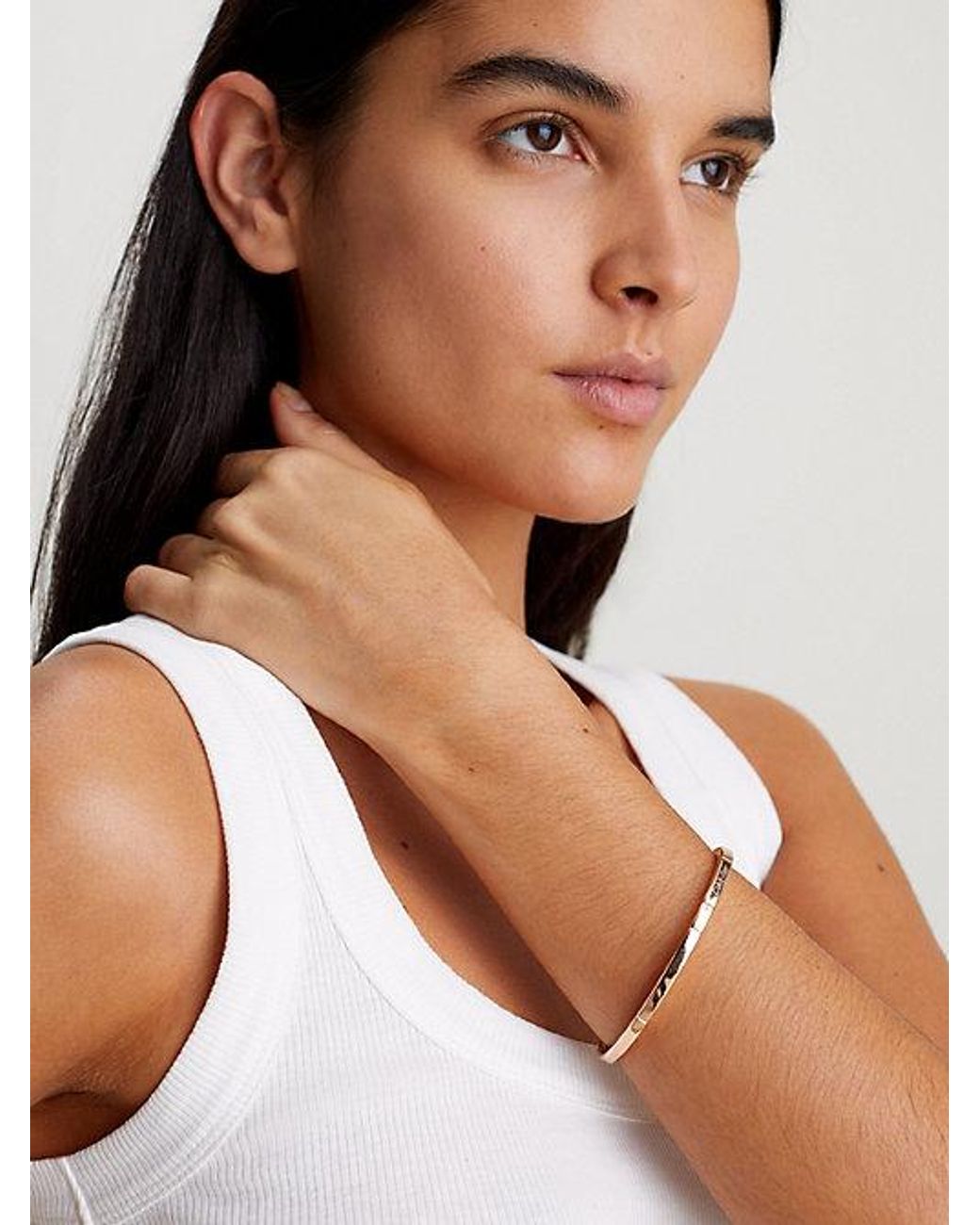 Calvin Klein Natural Geometrisches Armband Mit Scharnier