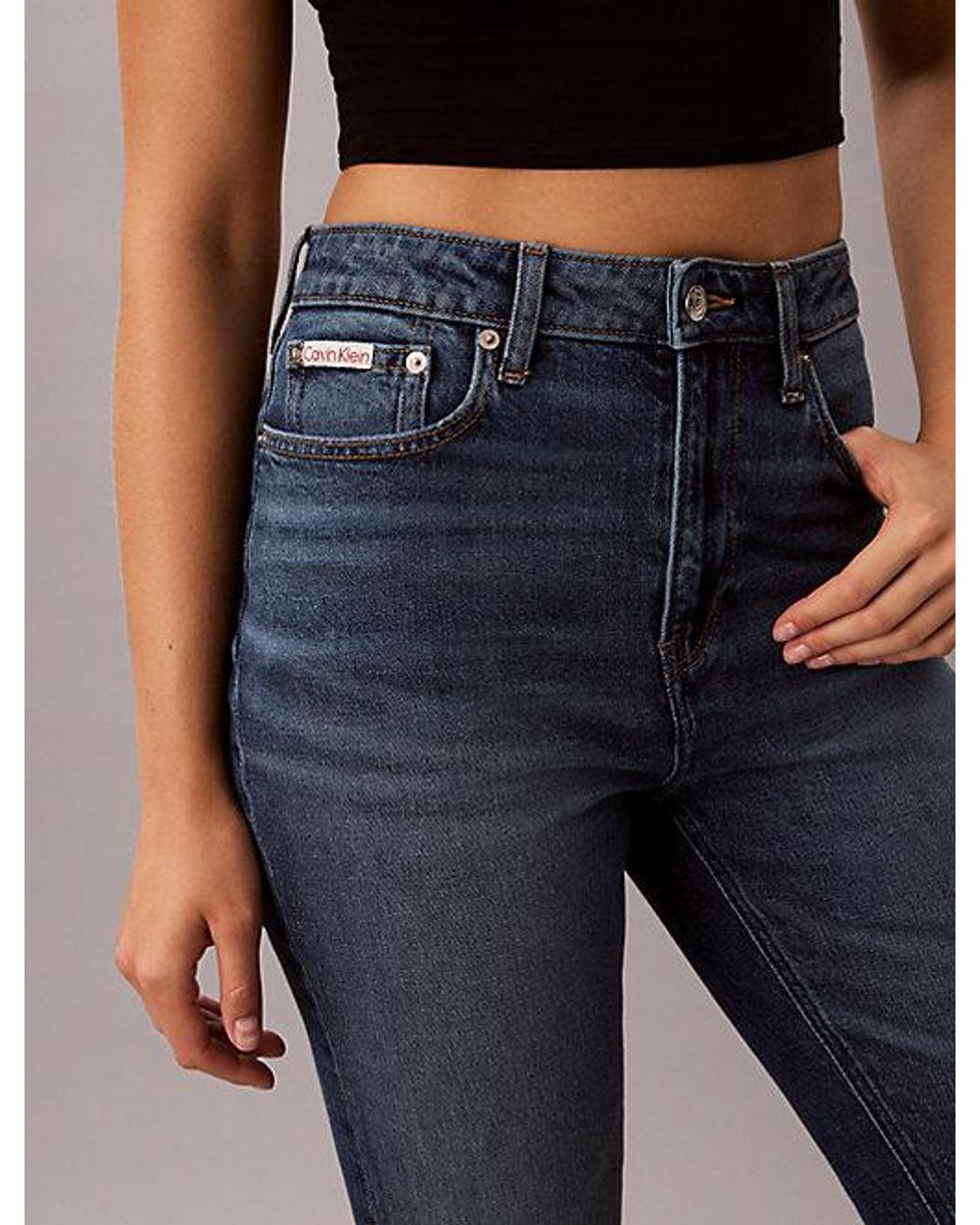 Calvin Klein Blue High Rise Bootcut Jeans