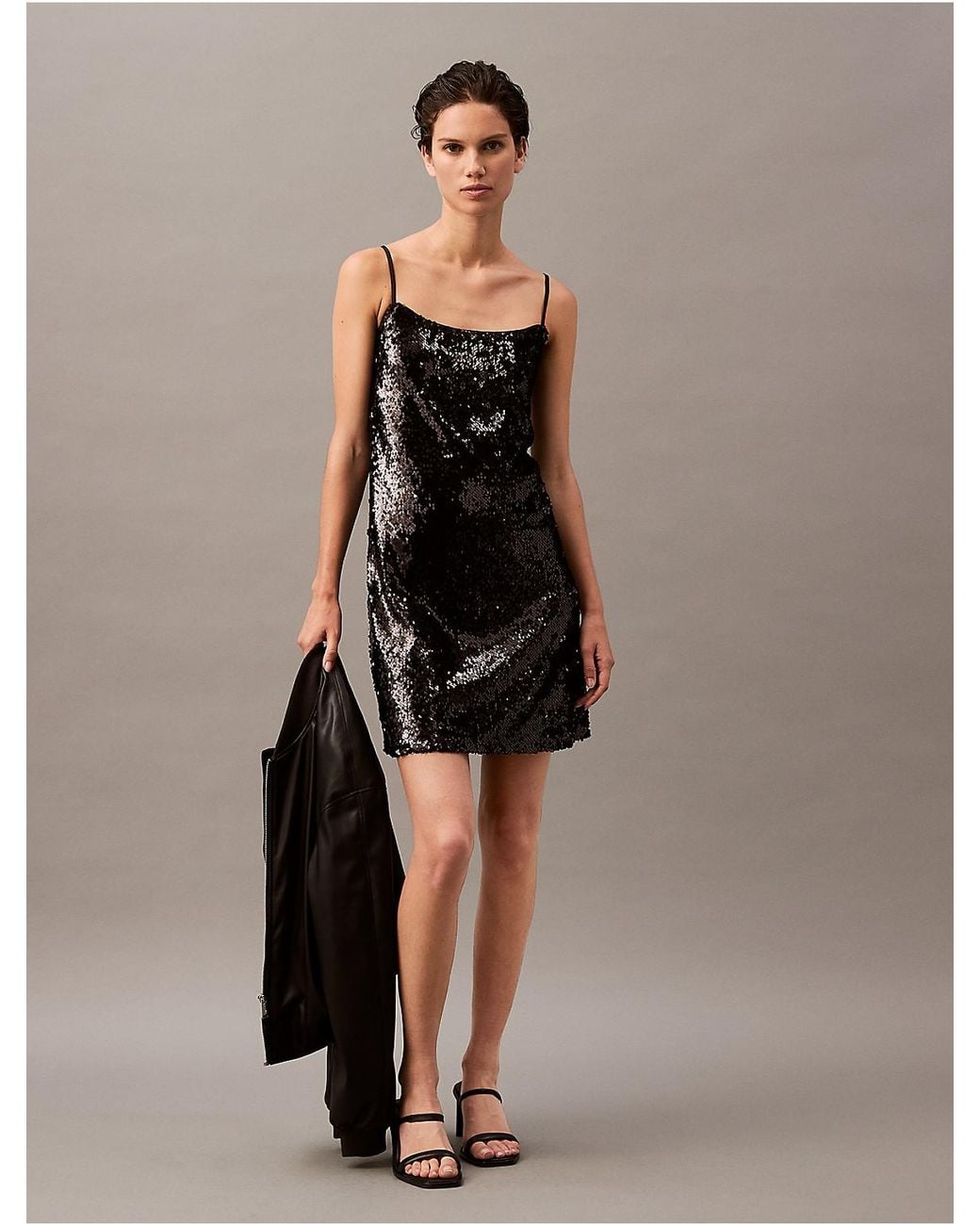 Calvin Klein Black Sequin Mini Dress