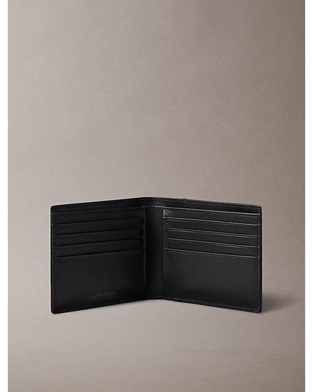 Calvin Klein Gray Leather Bifold Wallet for men