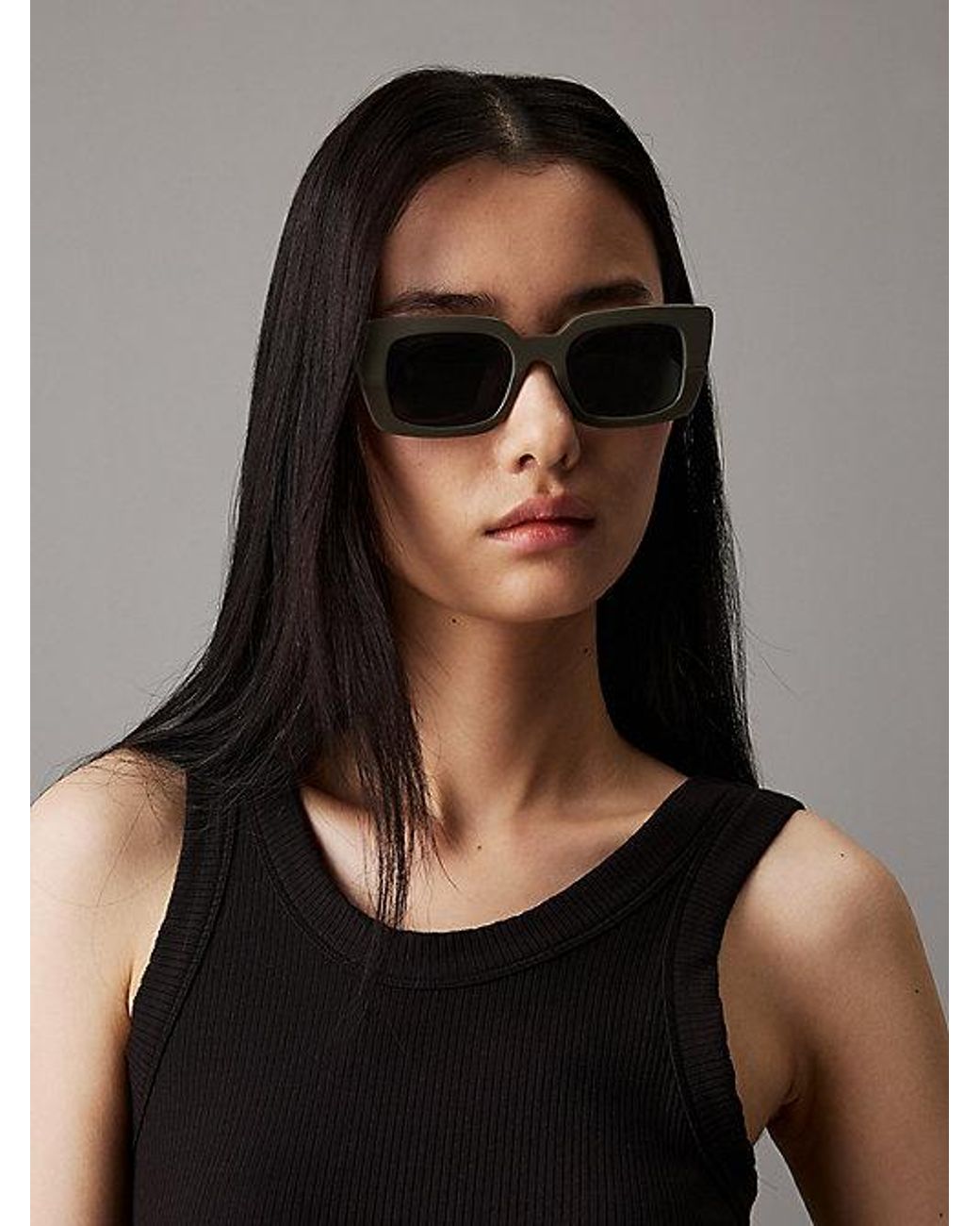 Calvin Klein Gray Butterfly Sunglasses