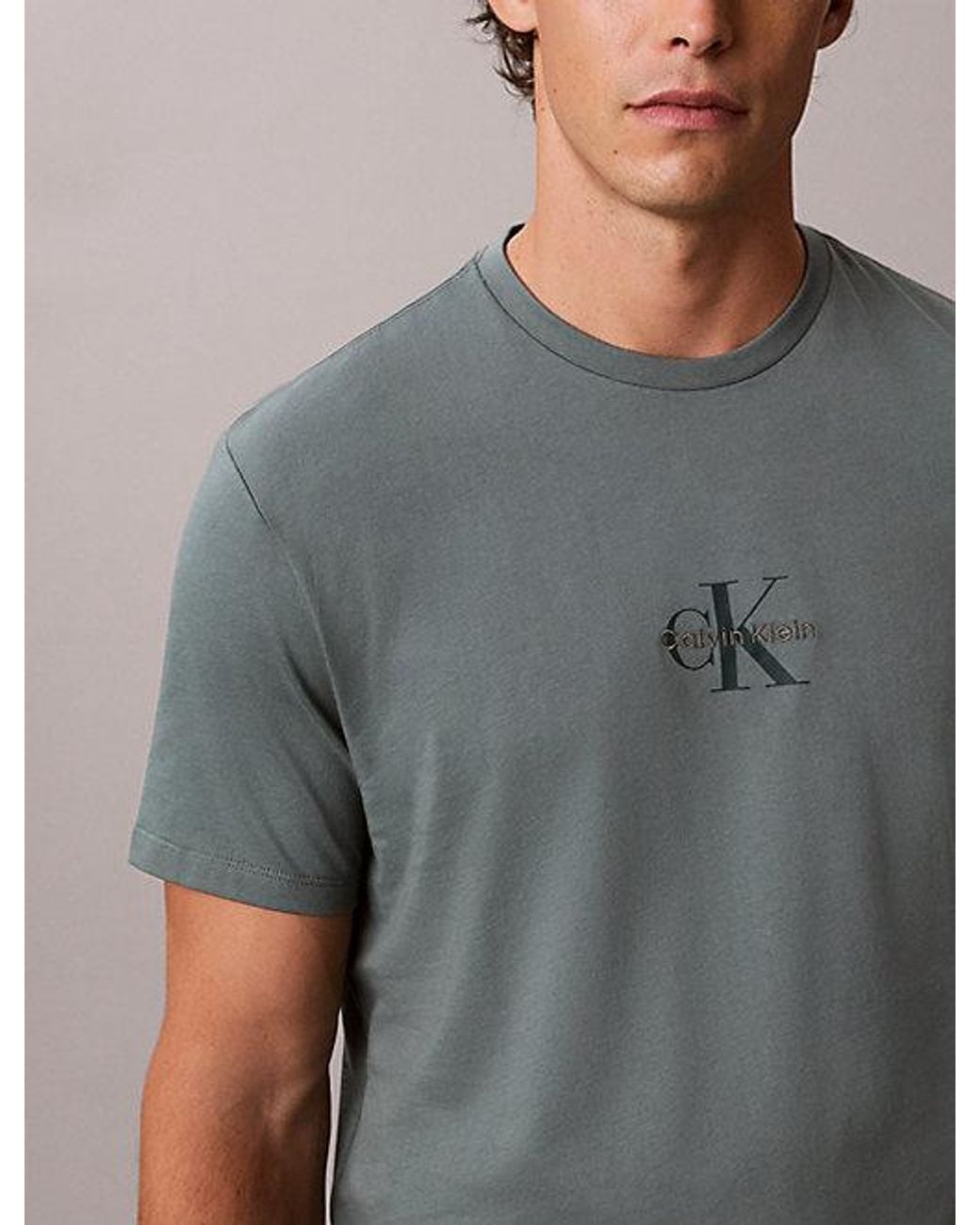 Calvin Klein Multicolor Jeans Monogram Logo T-Shirt for men