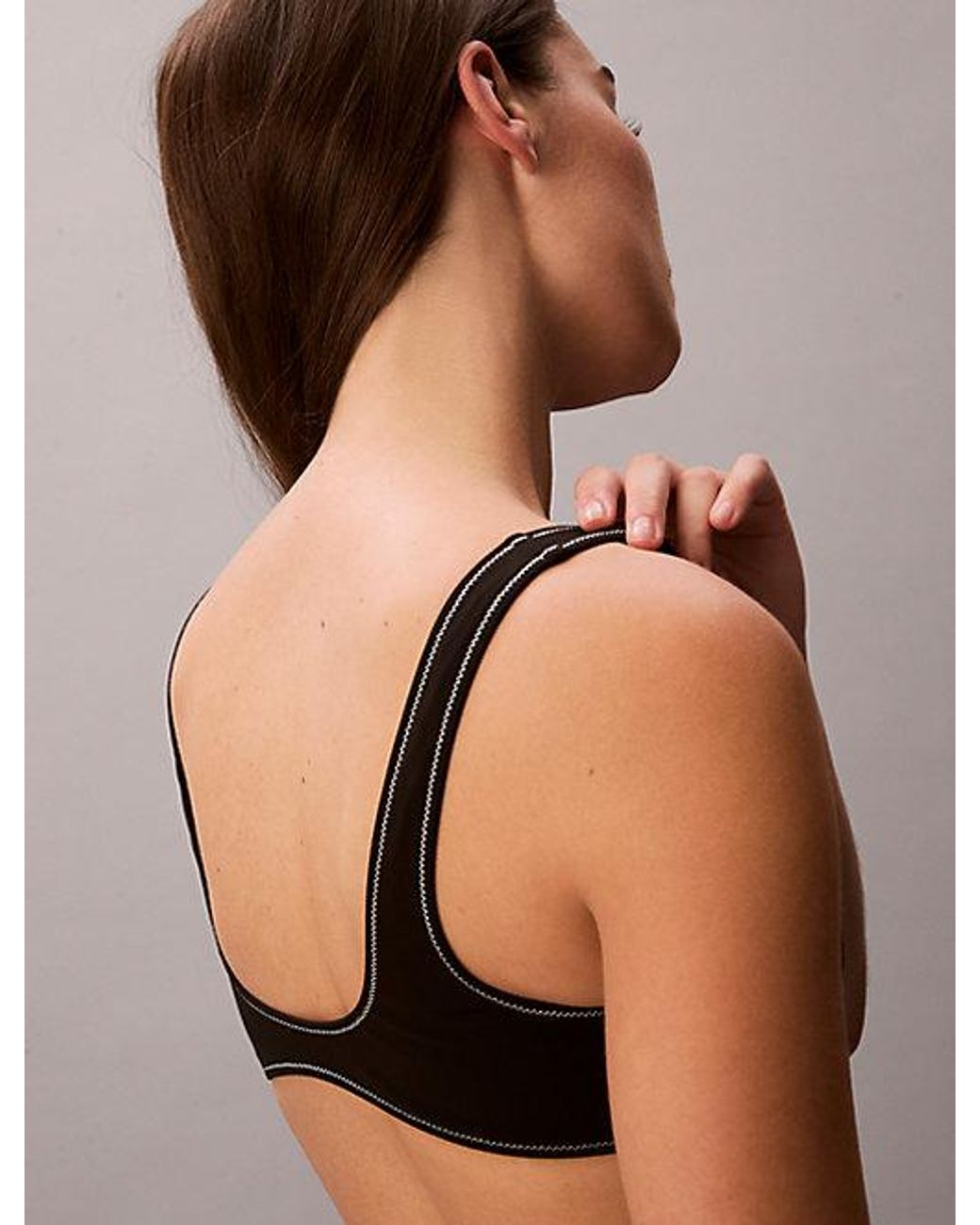 Calvin Klein Bralette Bikinitop in het Black