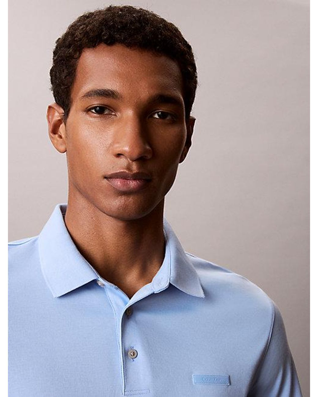 Calvin Klein White Slim Cotton Badge Polo Shirt for men