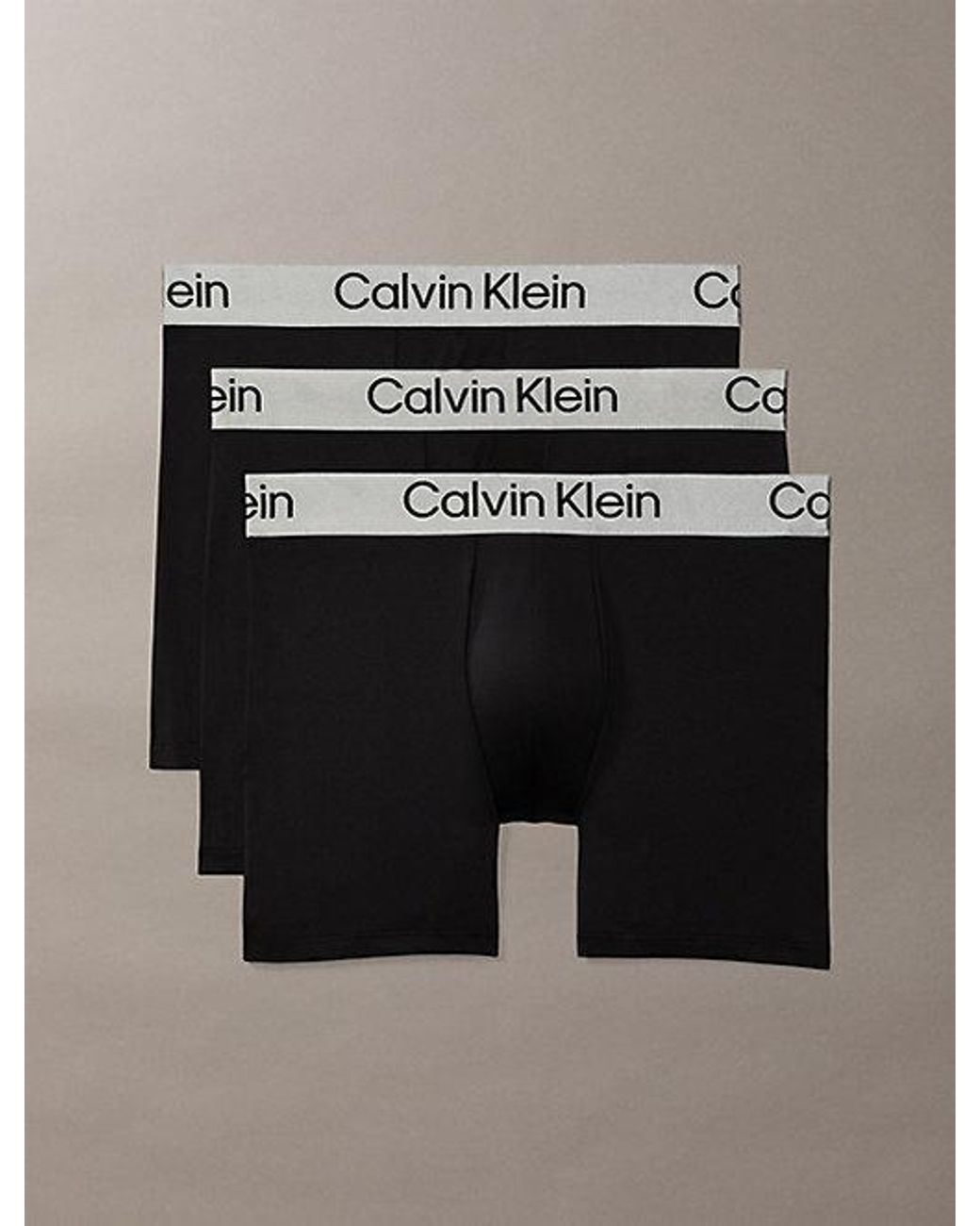 Calvin Klein 3-Pack Boxer Briefs in het Black voor heren