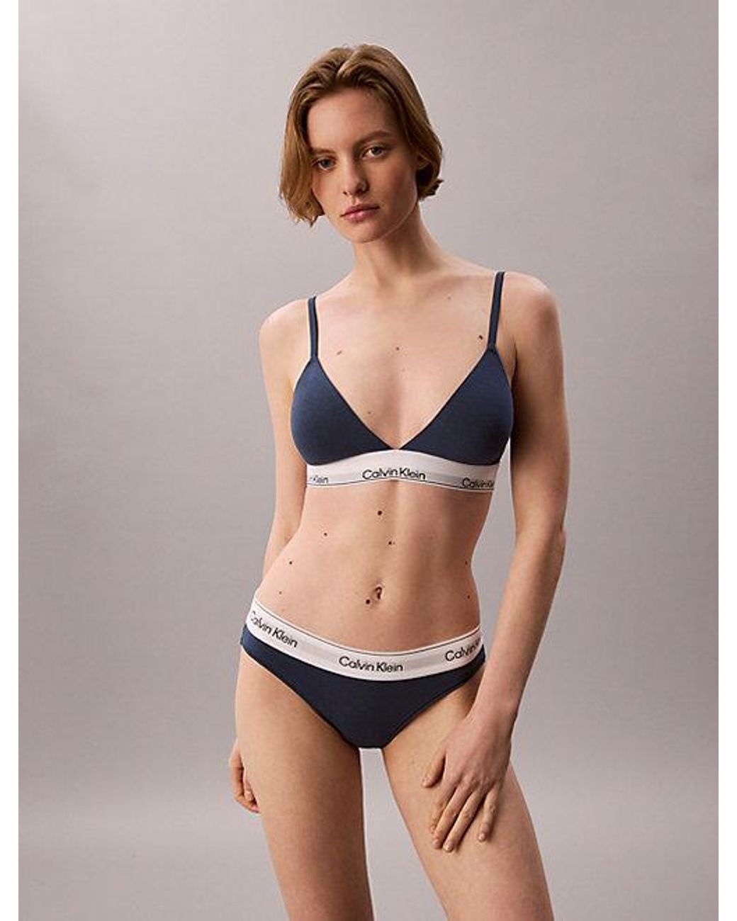 Calvin Klein Gray 2 Pack Bikini Briefs Icon Cotton Modal