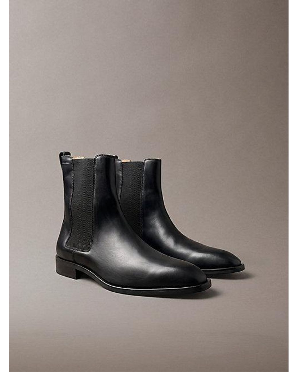 Calvin Klein Multicolor Leather Almond Toe Chelsea Boots for men