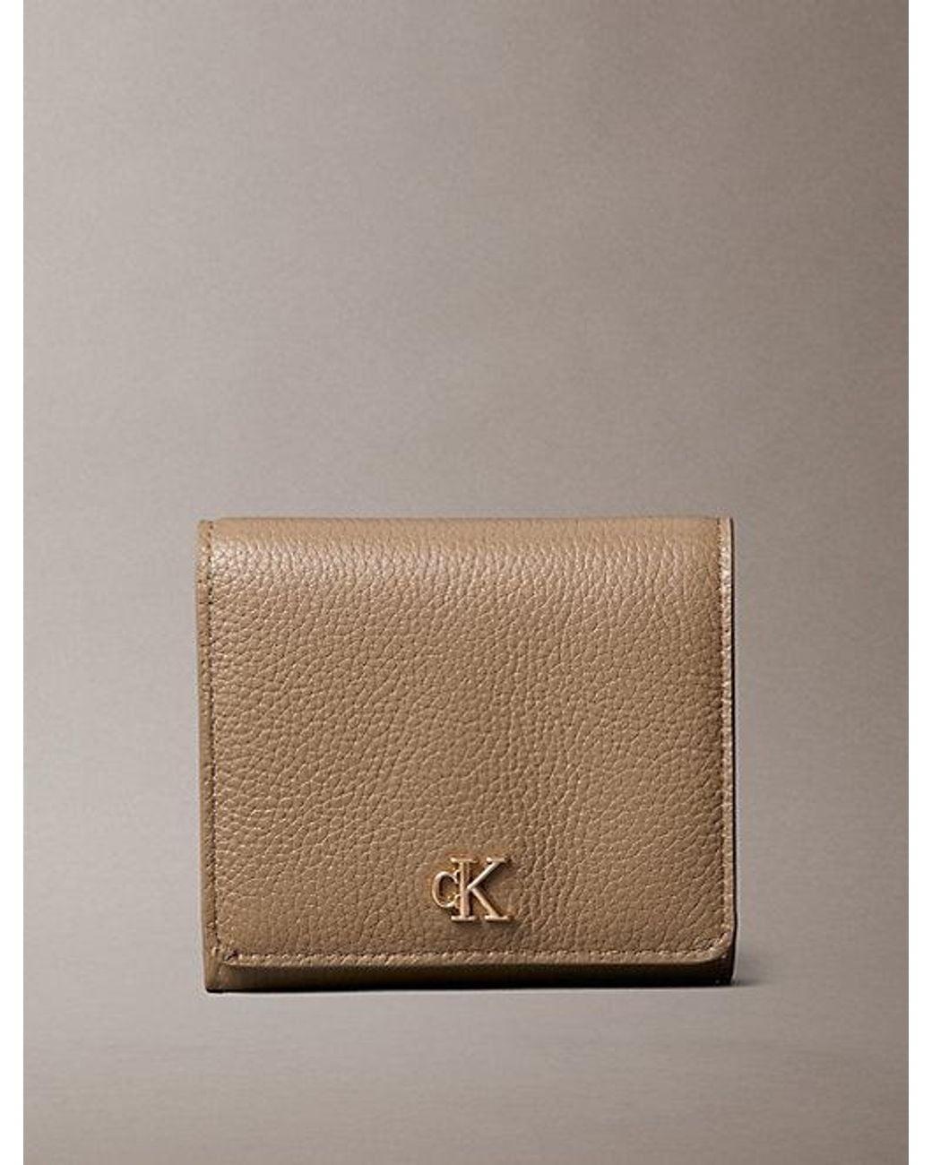 Calvin Klein Natural Leather Rfid Monogram Wallet