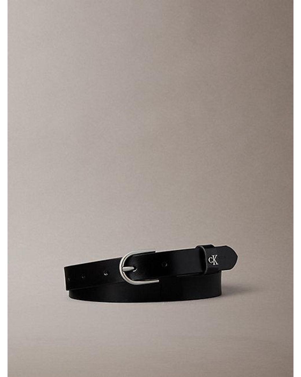 Calvin Klein Multicolor Monogram Rounded Buckle Belt