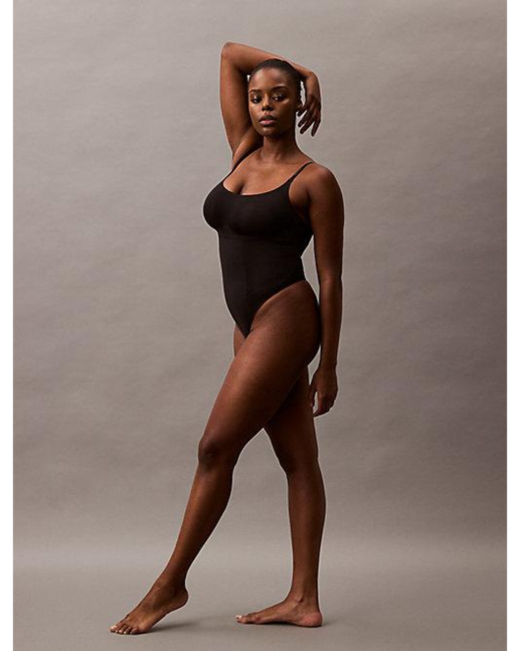 Calvin Klein Shapewear String Body in het Brown