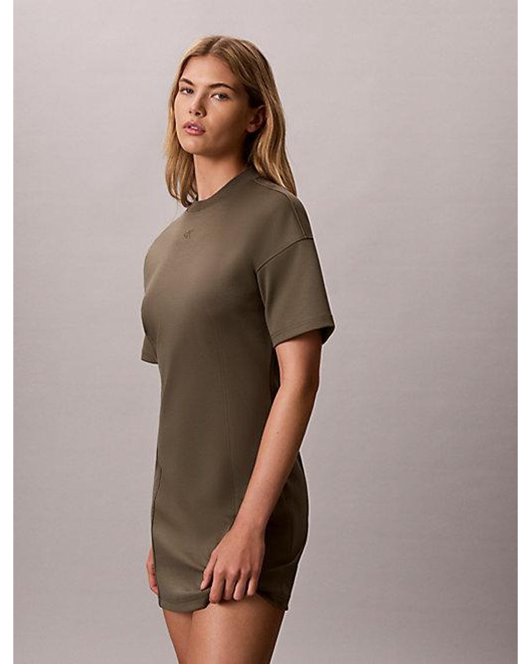 Calvin Klein Brown Jeans Monogram Mini Sweatshirt Dress