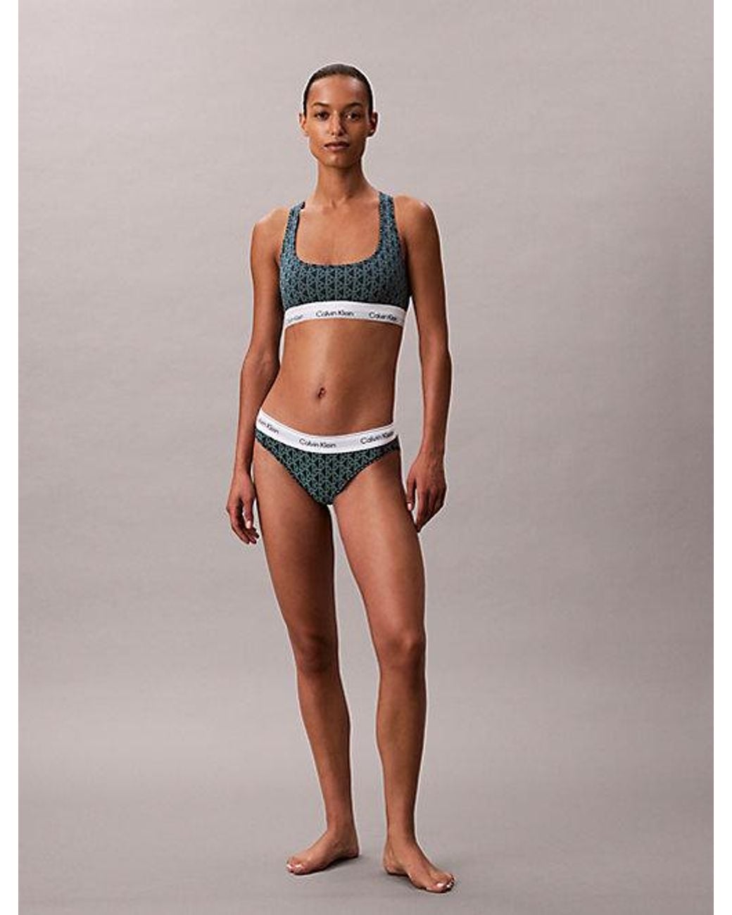 Calvin Klein Ongevoerde Bralette in het Brown