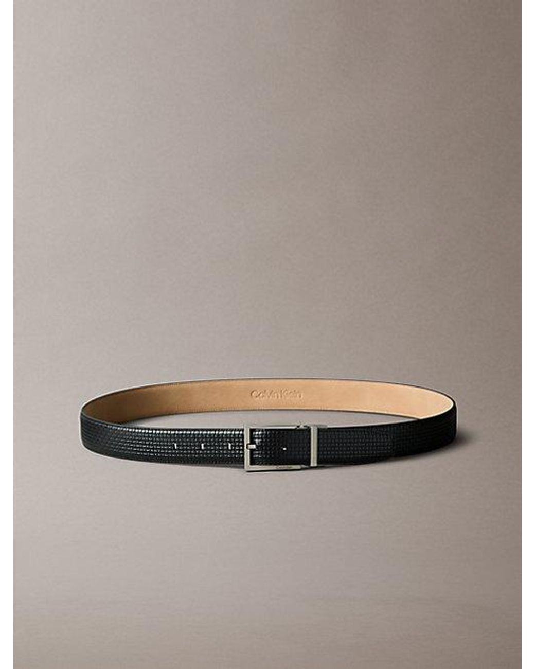 Calvin Klein Multicolor Embossed Woven Square Buckle Belt for men